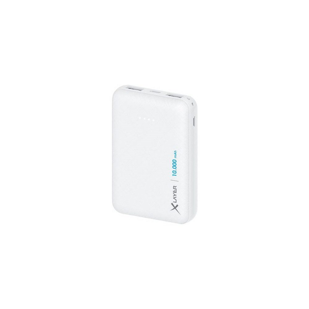 XLAYER XLayer Micro Powerbank 10.000mAh in Weiß. Powerbank XLayer Micro (10.000mAh) Powerbank weiß, Extrastarke Leistung, kompakt wie eine Scheckkarte