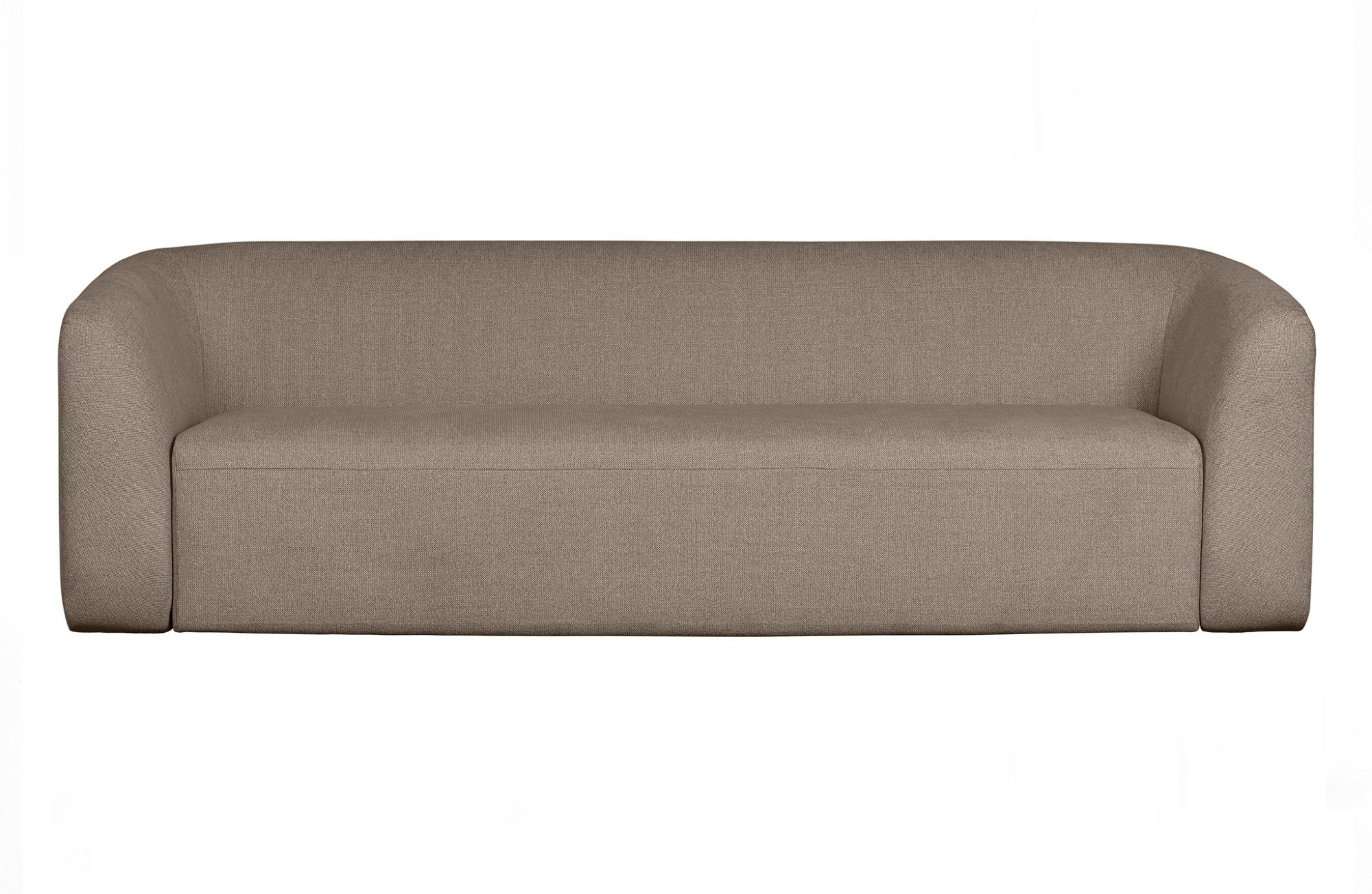 Sofa Sofa Brown Light 3-Sitzer - Chenille - freistellbar Sloping Melange, BePureHome