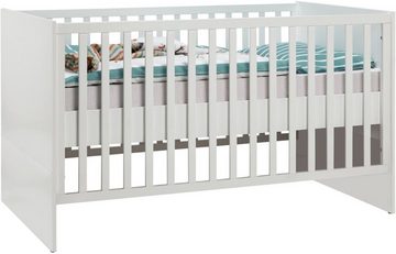 roba® Babyzimmer-Komplettset Nordic, weiß, (Set, 3-St., Kinderbett, Wickelkommode, Kleiderschrank), Kinderbett, Wickelkommode und 2-trg. Kleiderschrank; Made in Europe