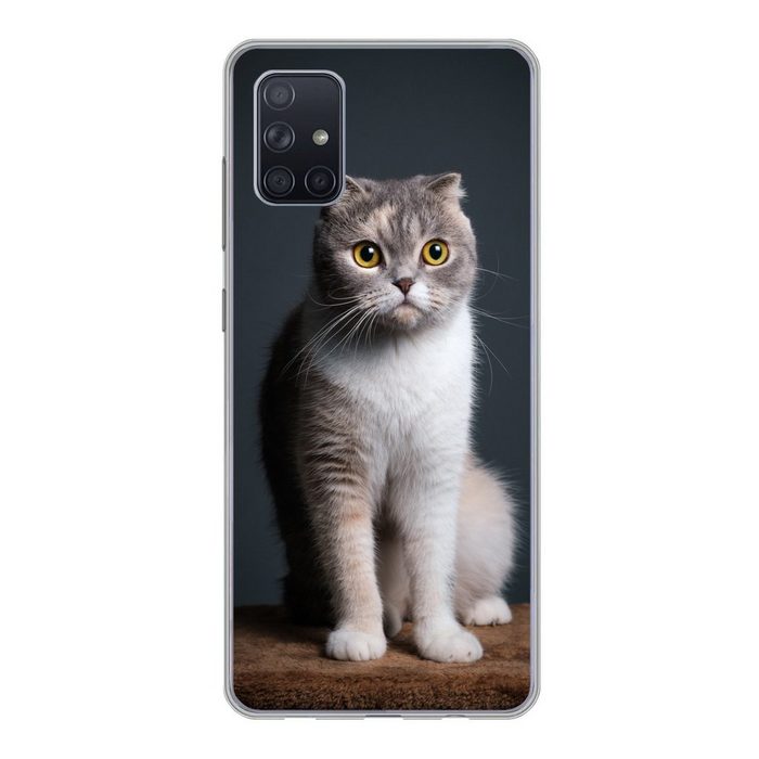 MuchoWow Handyhülle Katze - Haustiere - Licht Phone Case Handyhülle Samsung Galaxy A71 Silikon Schutzhülle