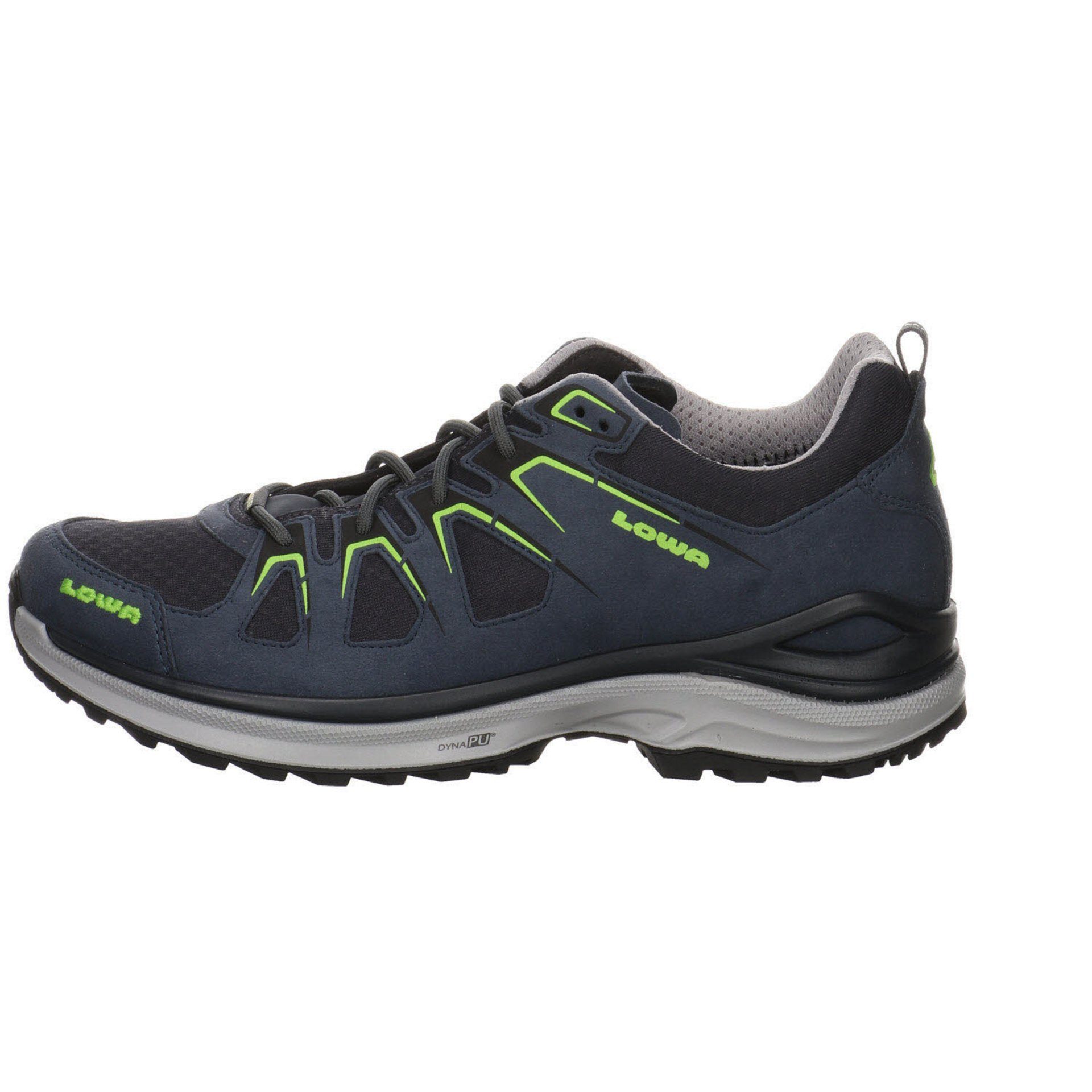 Schuhe Leder-/Textilkombination Outdoorschuh stahlblau/limone Lowa Outdoor Herren