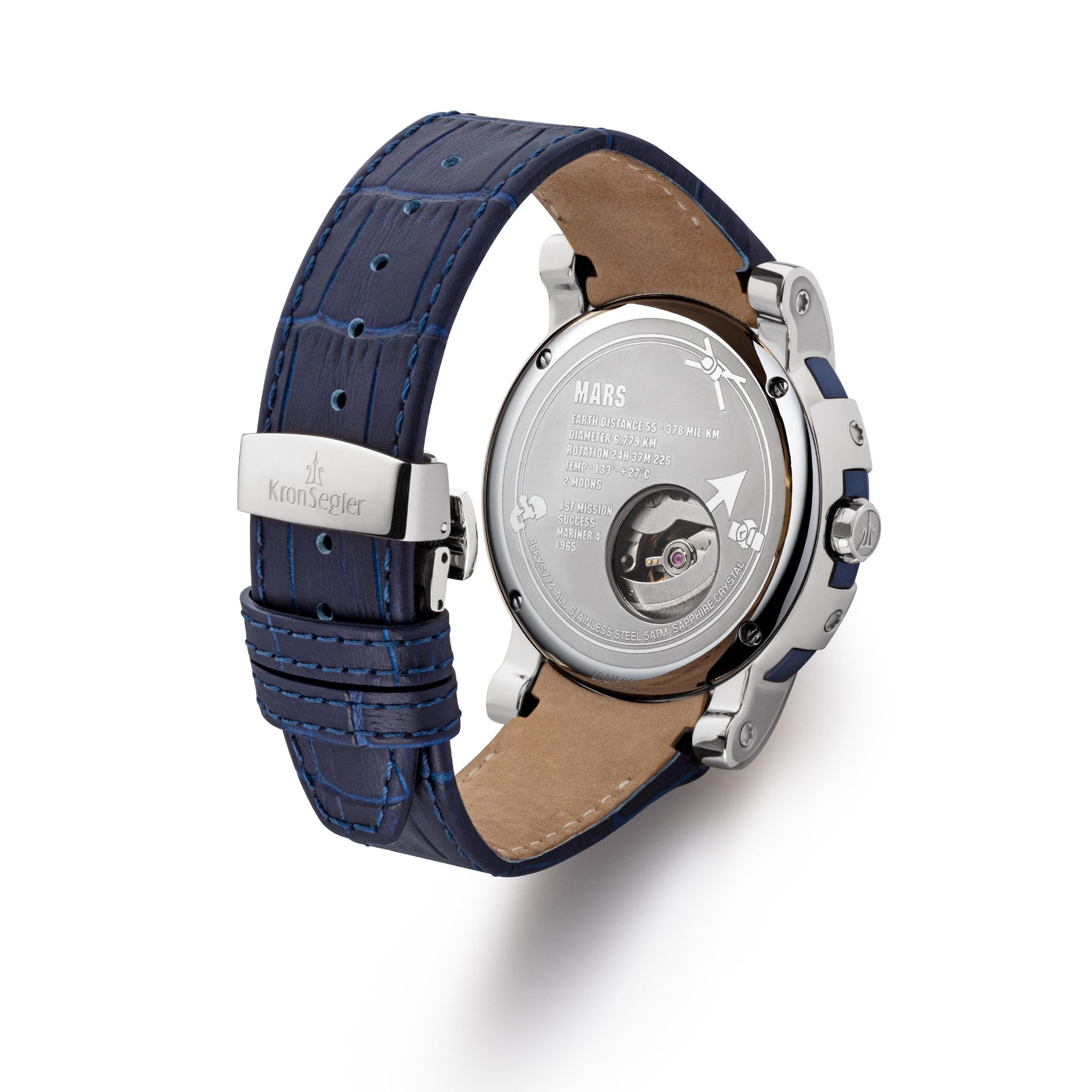 Kronsegler Automatikuhr Mars Exlorer Herrenuhr Automatik mit Saphirglas, Lederband, limitierte Edition