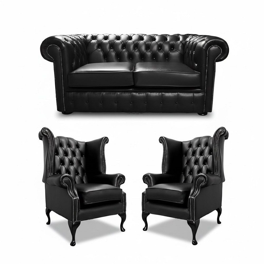 JVmoebel Chesterfield-Sofa Klassisches Chesterfield-Sofa aus 100% Leder in edlem Design, Made in Europa