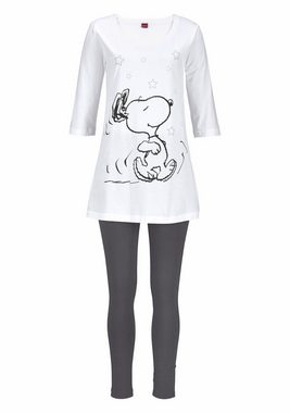 PEANUTS Pyjama (2 tlg) mit Leggings und legerem Shirt mit Snoopy Druck