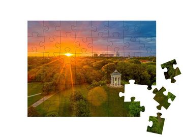 puzzleYOU Puzzle Monopteros-Tempel im Englischen Garten in München, 48 Puzzleteile, puzzleYOU-Kollektionen München, Deutsche Städte, Deutsche Großstädte