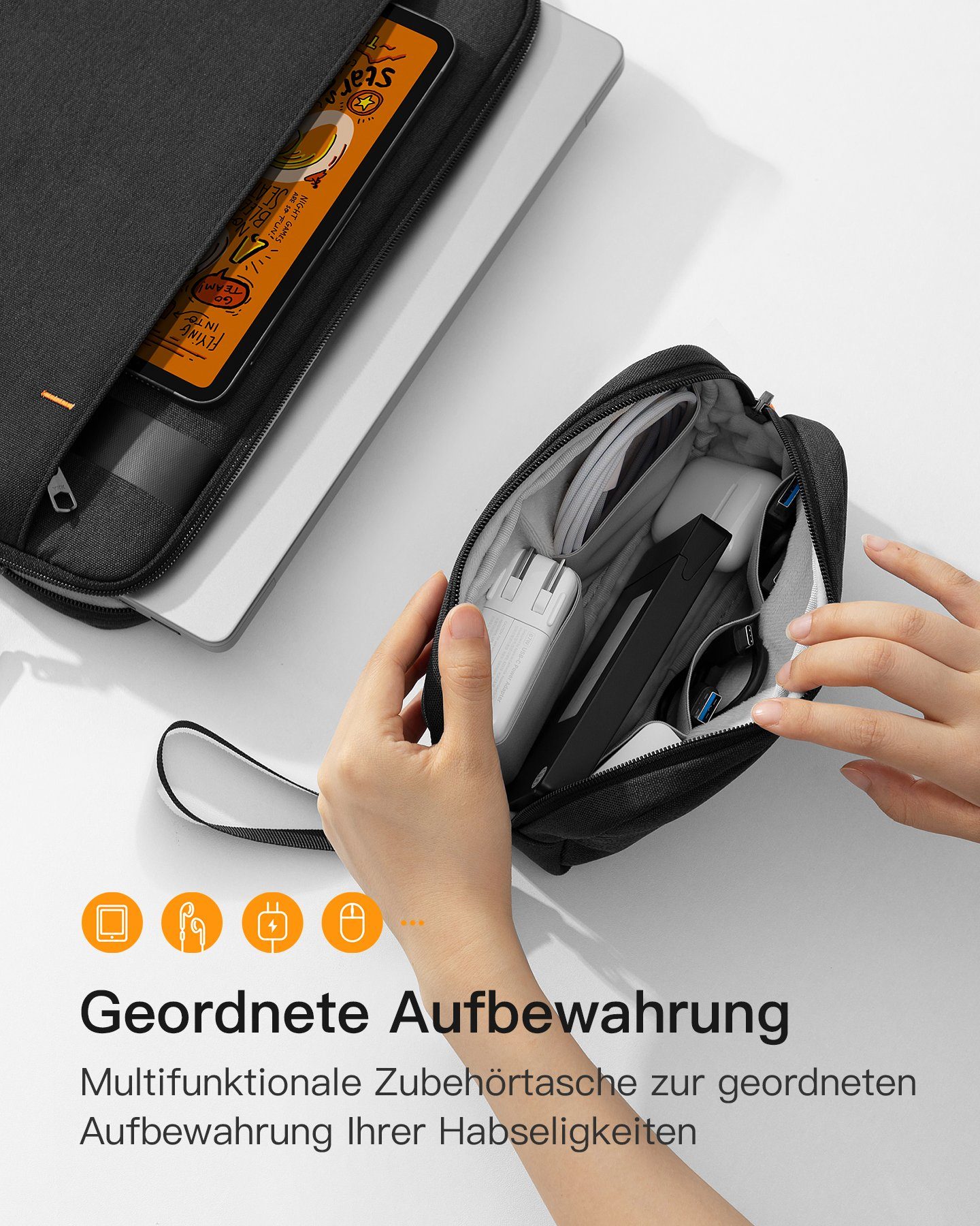 Inateck Laptop-Hülle 360 schützende Laptoptasche für 13 Zoll MacBook Air Pro Neo stoßfeste, Technisches Material EUDE FOAM