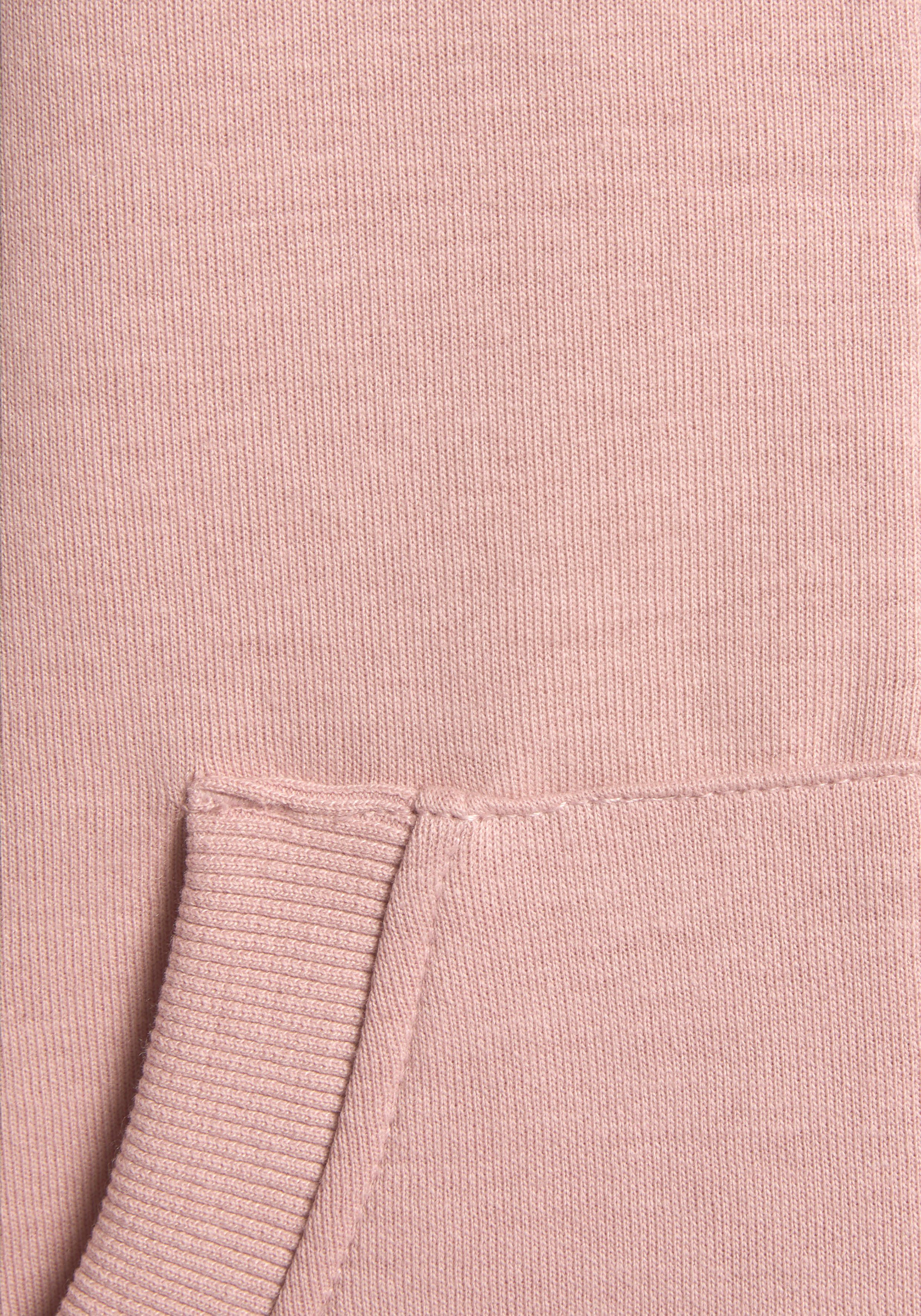 Bench. Loungewear Kapuzensweatjacke mit Logo und Kängurutasche, Loungewear