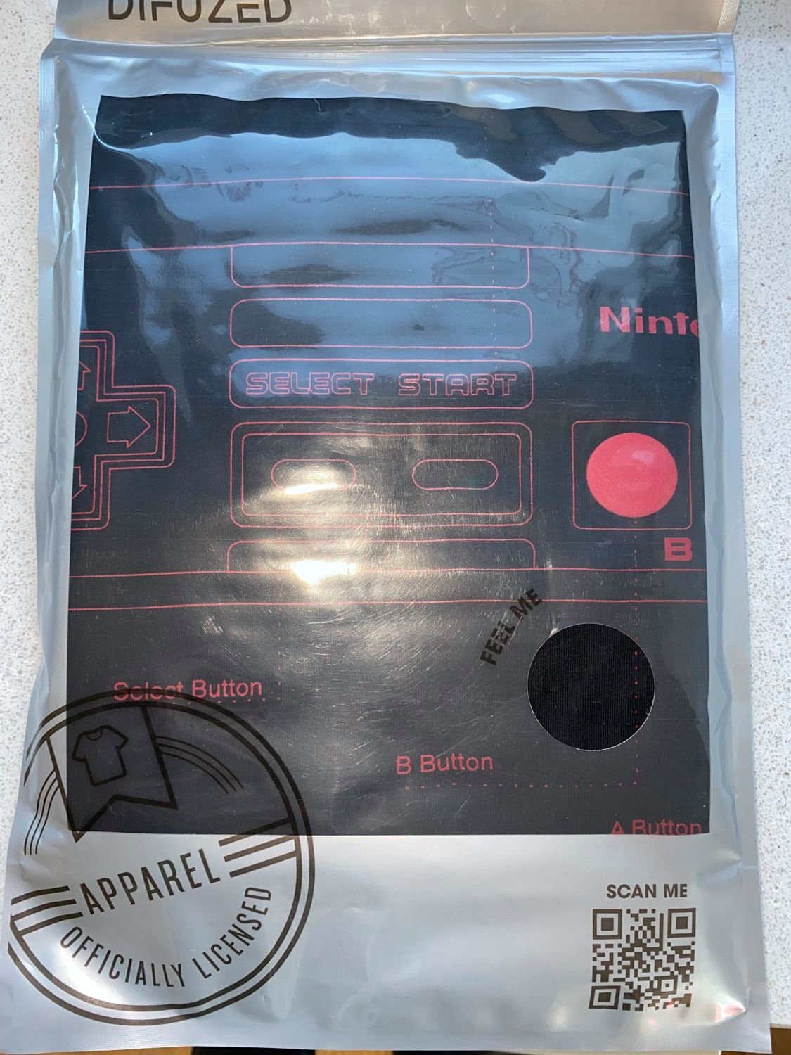 NES Entertainment Controller Print-Shirt Nintendo T-Shirt M S Jugendliche Männer XL L - schwarz Retro System + XXL Größen Nintendo