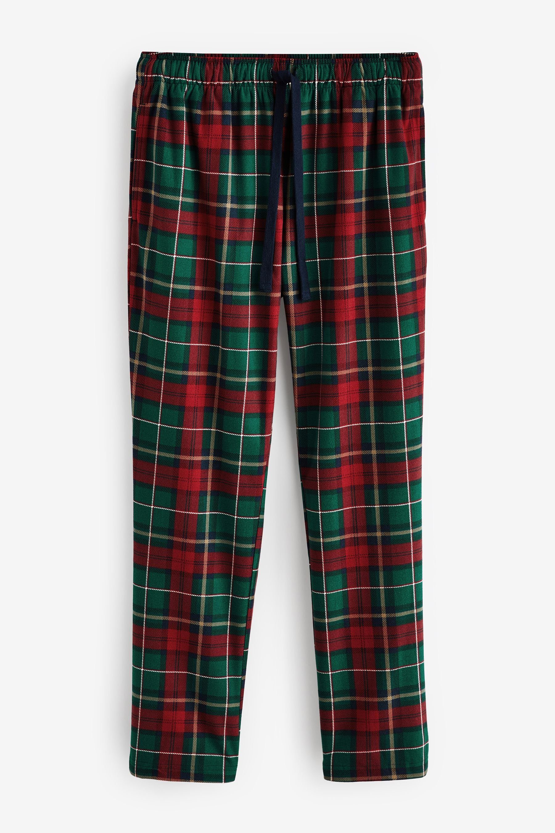 Motionflex Check (2 Bequemer Pyjama tlg) Green/Red Next Schlafanzug