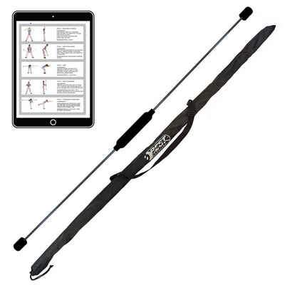 Best Sporting Swingstick Swingstick in schwarz mit Tasche (10-St), Gymnastikstab mit Anleitung für 16 Übungen