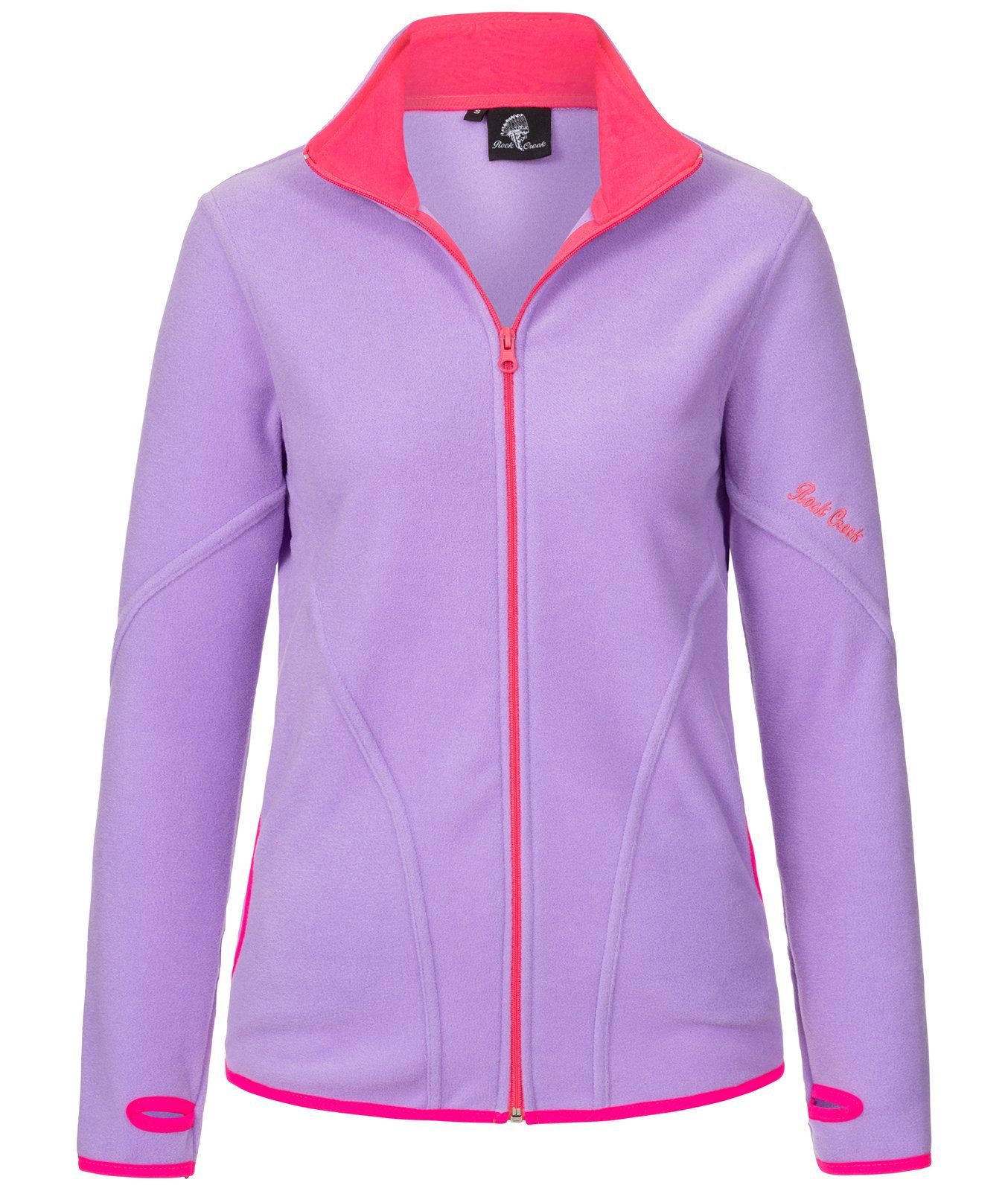 Rock Creek Fleecejacke Damen Fleecejacke Flieder D-472 Übergangsjacke