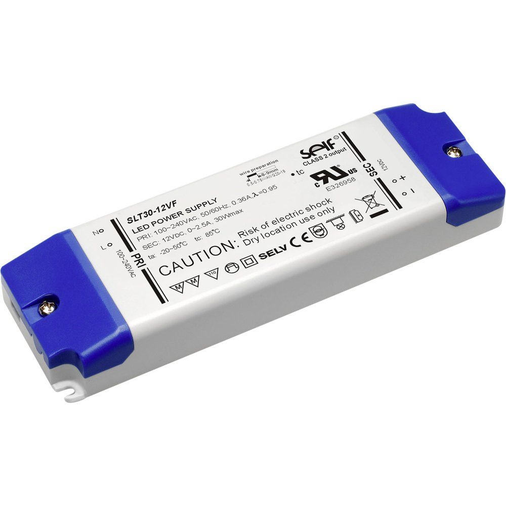Self Electronics SLT30-12VFG LED-Trafo Konstantspannung 30 W 0 - 2.5 LED Trafo