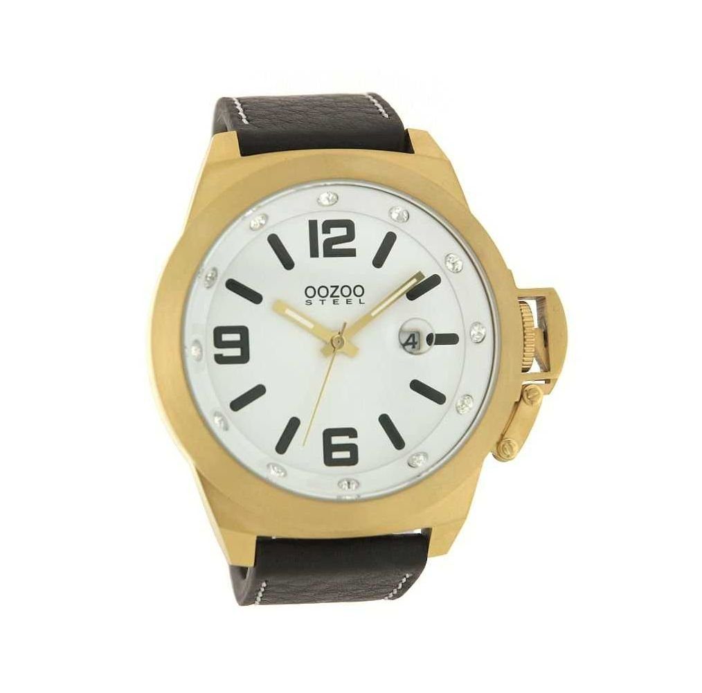 Quarzuhr Steel OS0133 XXL Armbanduhr weiss/g/schwarz 52 mm