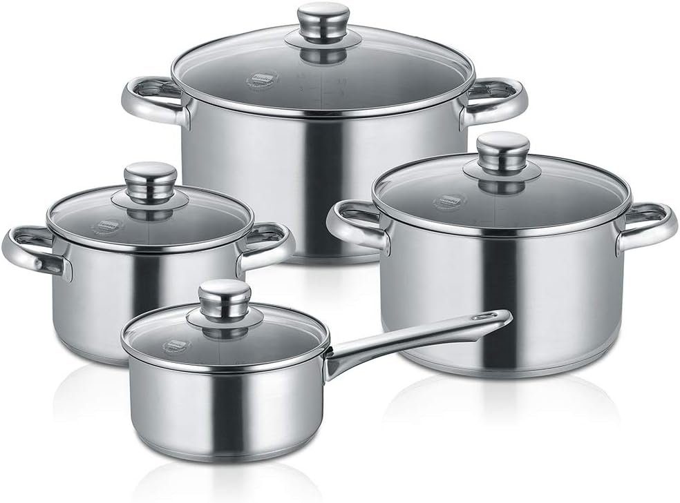 Berndes Topf-Set Berndes 4-teiliges Topfset New Roma, Edelstahl (4tlg)