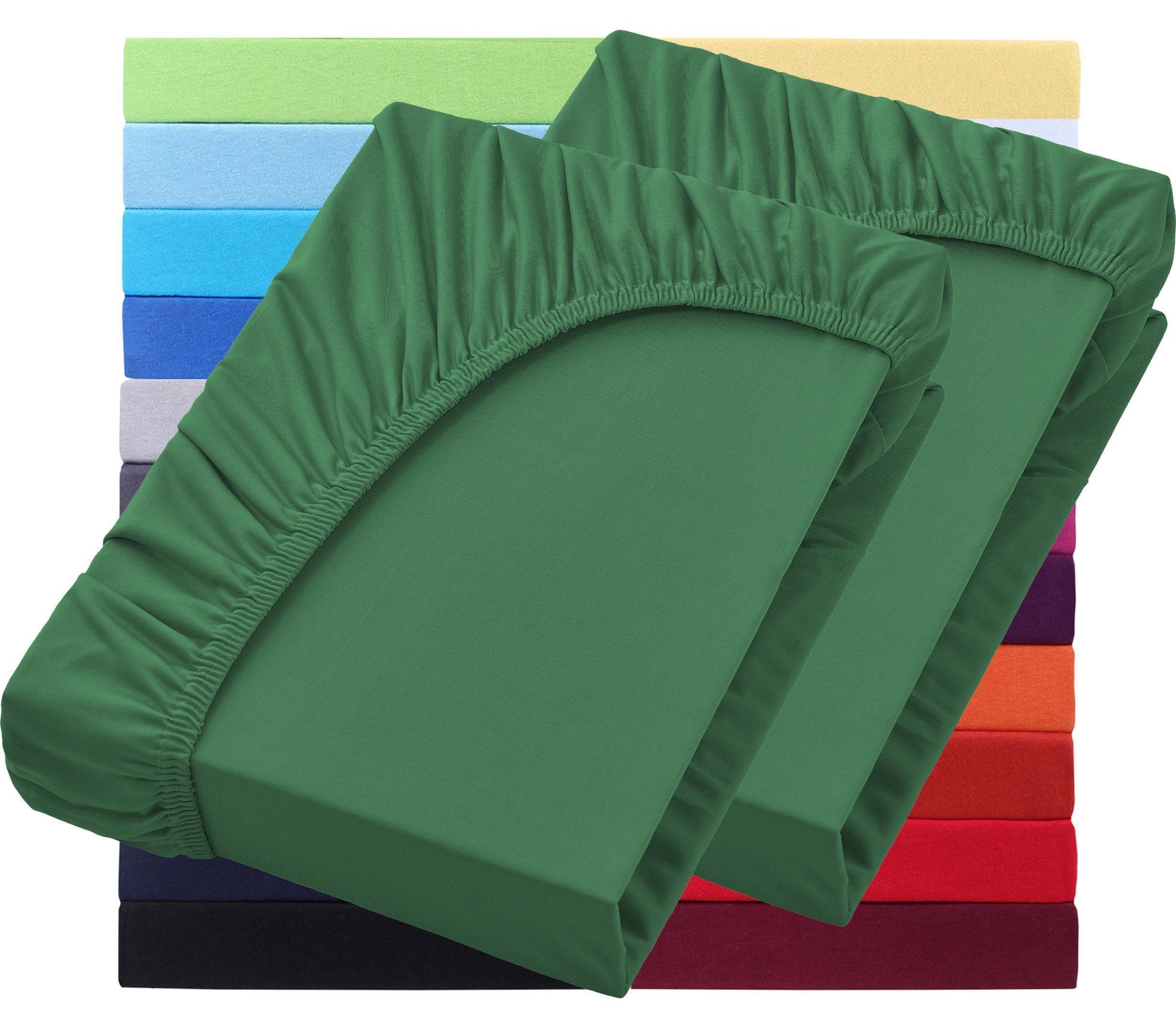 NatureMark Spannbettlaken 2er-Set Jersey Spannbetttuch 100% Baumwolle, 100% günstig online kaufen