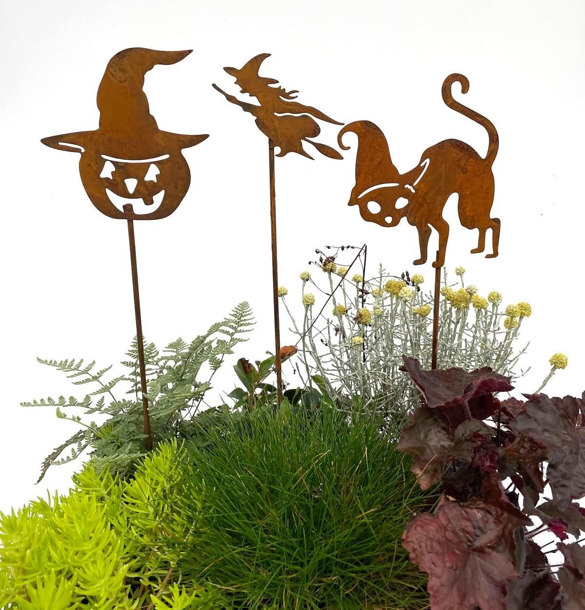 LB H&F Lilienburg Dekofigur 3er SET Deko Herbst Dekoration herbstlich Metal günstig online kaufen