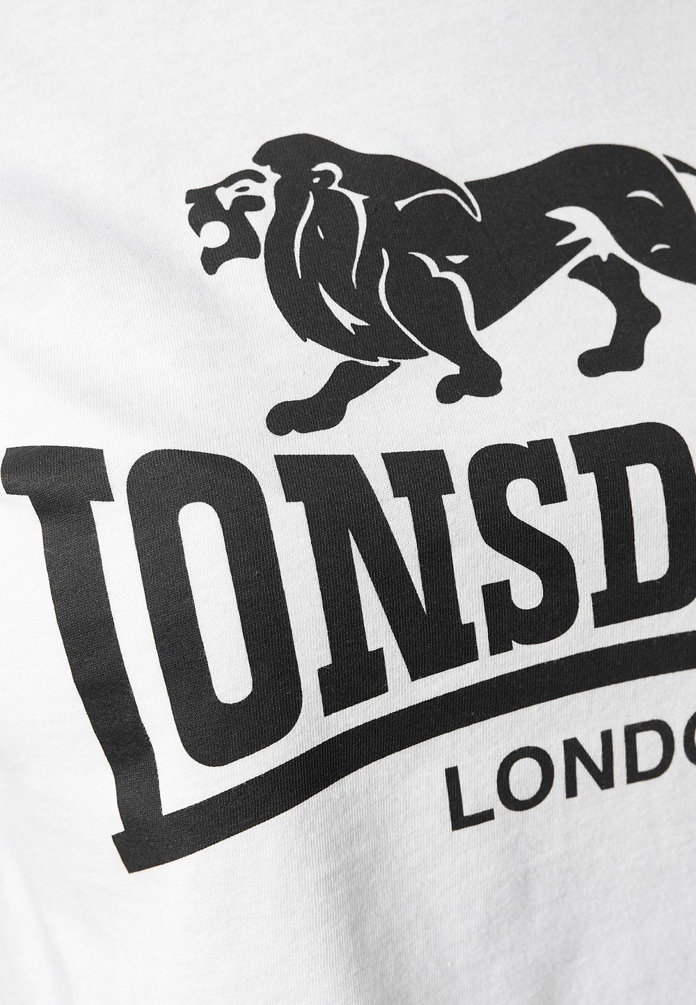 Lonsdale T-Shirt White/Black GUTCH COMMON