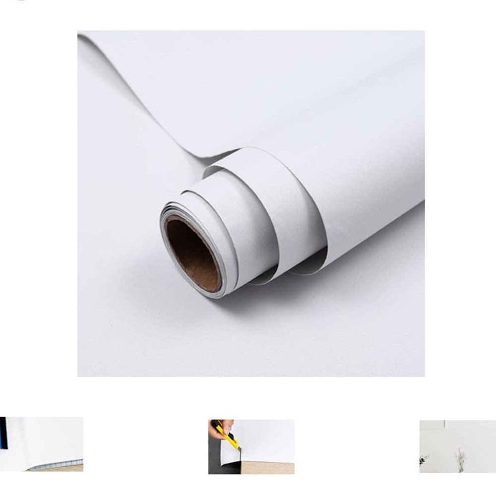 FELIXLEO Möbelfolie Möbelklebepapier mattweiß 60 x 300 cm, (1St), Möbel Klebefolie