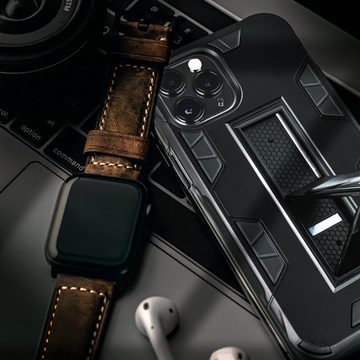 cofi1453 Bumper cofi1453® Robuste Outdoor Handy Panzer Hülle Defender Schutz Tasche Bumper Cover eingebauter Magnet mit Ständer´für Xiaomi Redmi Note 9