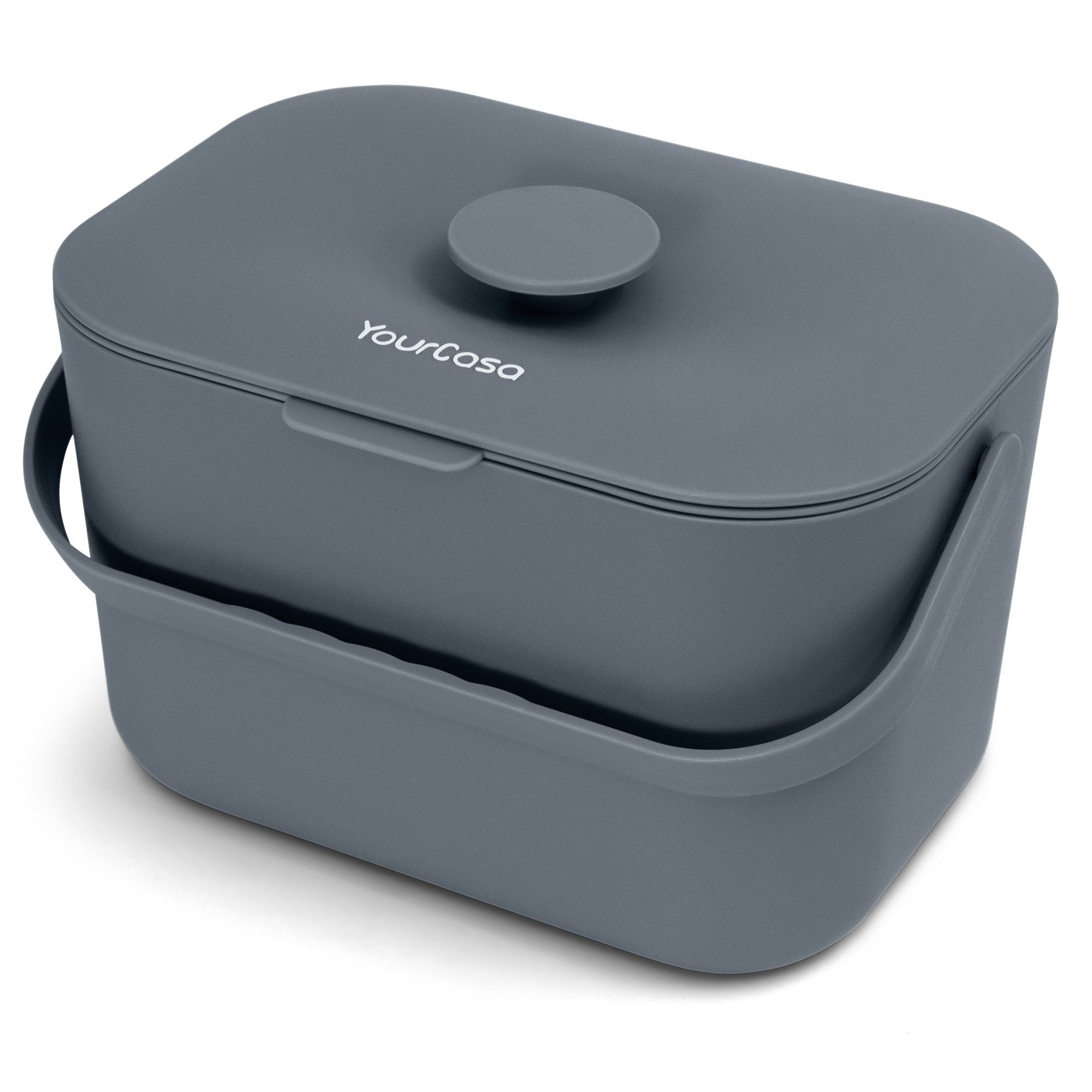 YourCasa Biomülleimer Küche 5L - Komposteimer Küche mit Sieb Spülmaschinenfest, Fassungsvermögen 5L, Spülmaschinenfest