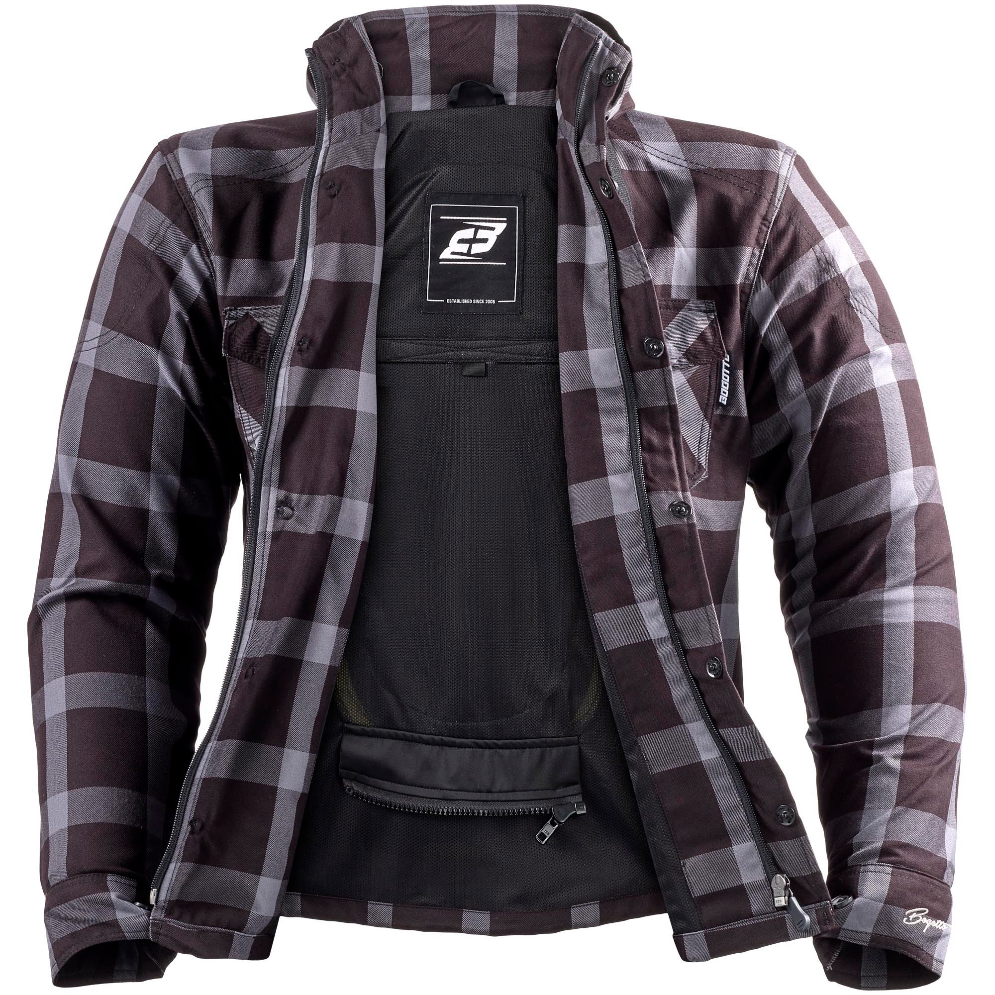 Bogotto Motorradjacke Lumb-R Motorrad Zip Hoodie protektoren robust weitenverstellbar reißverschluss