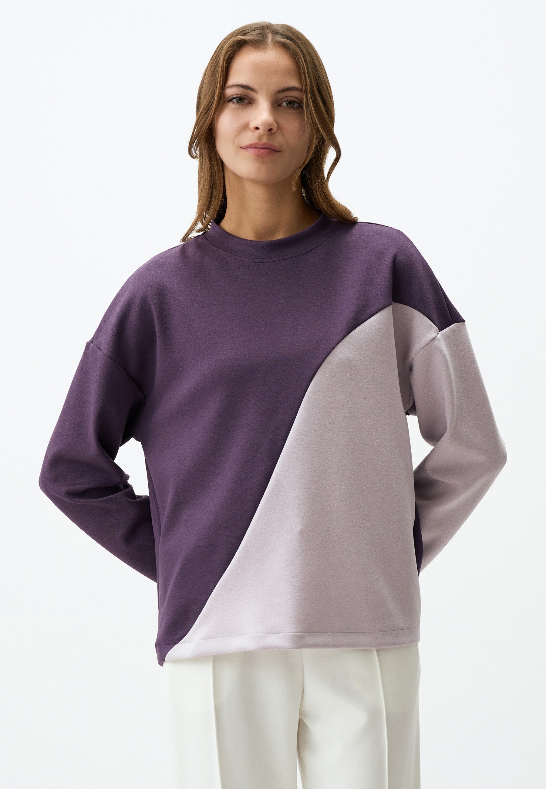 Jimmy Key Sweatshirt Rundhalsausschnitt Farbe Übergang günstig online kaufen