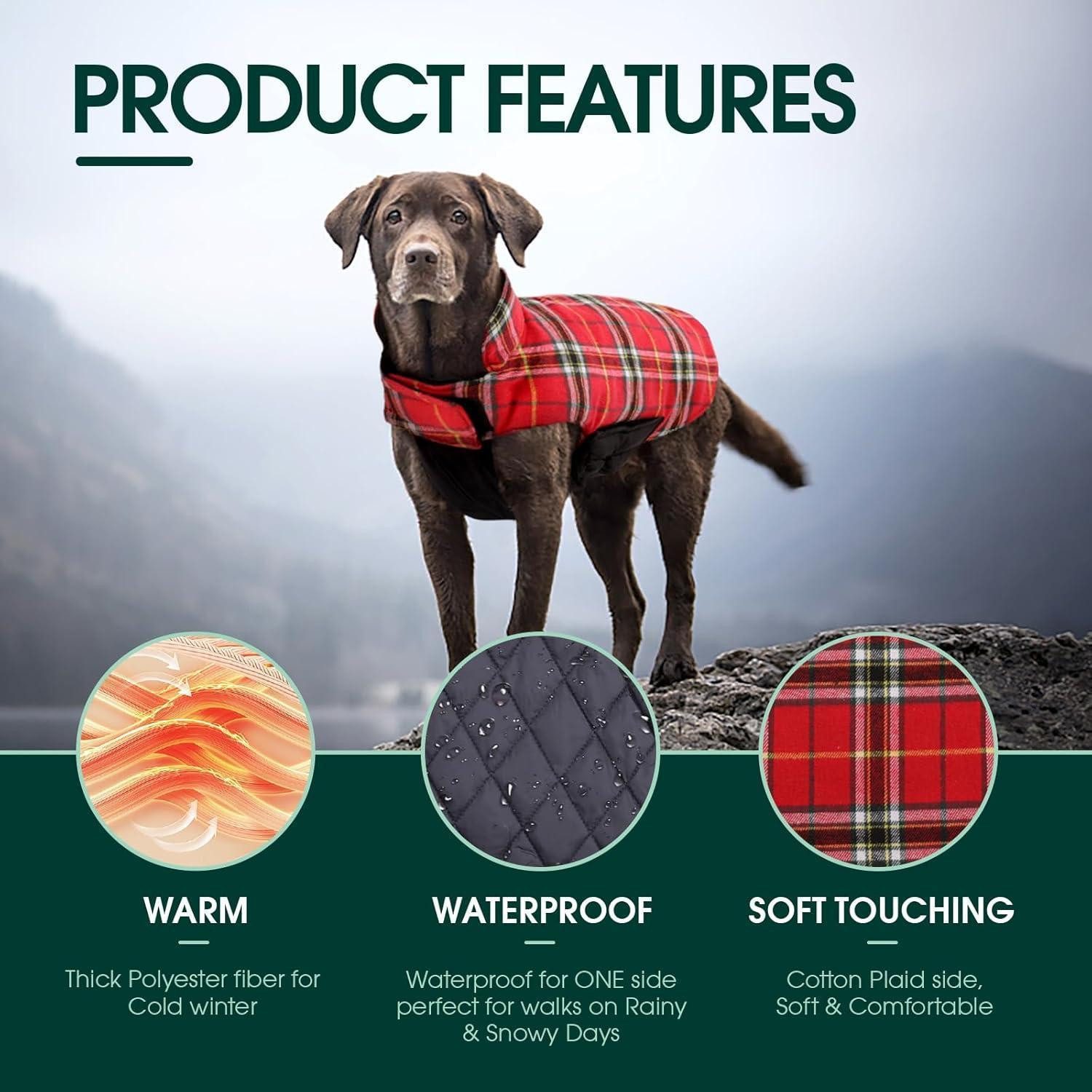 LuxusKollektion Hundemantel Hundemantel Winter, Hundejacke Kleine Hunde Fleece Warm Wasserdicht XS