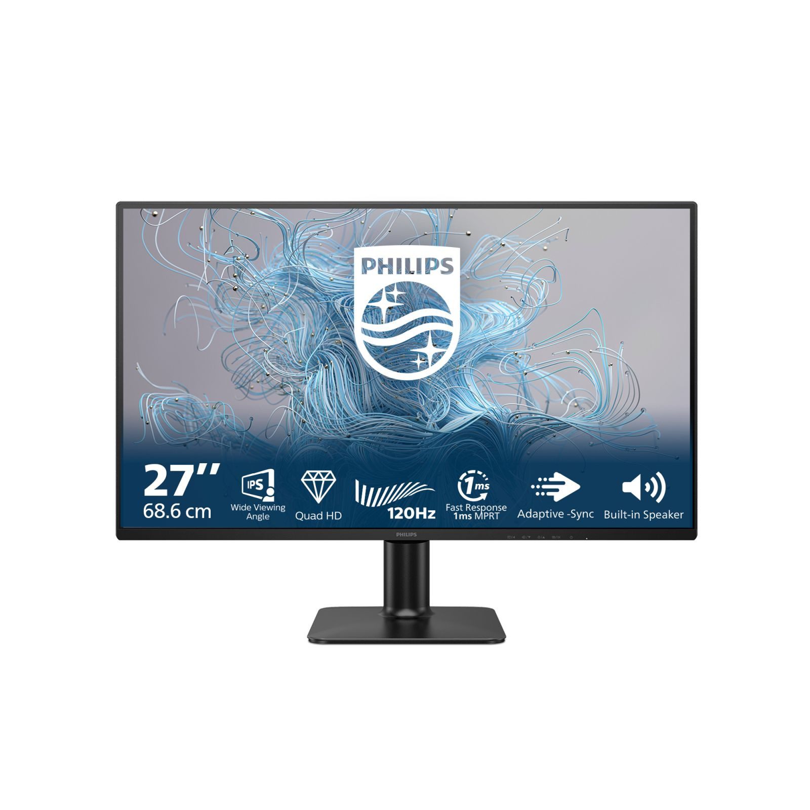 Philips 68,5cm (27,0) 27E2N2500 16:09 HDMI+DP+USB black TFT-Monitor (2560 x 1440 px, Quad HD, 4 ms Reaktionszeit, 120 Hz, IPS, HDCP, HDR)