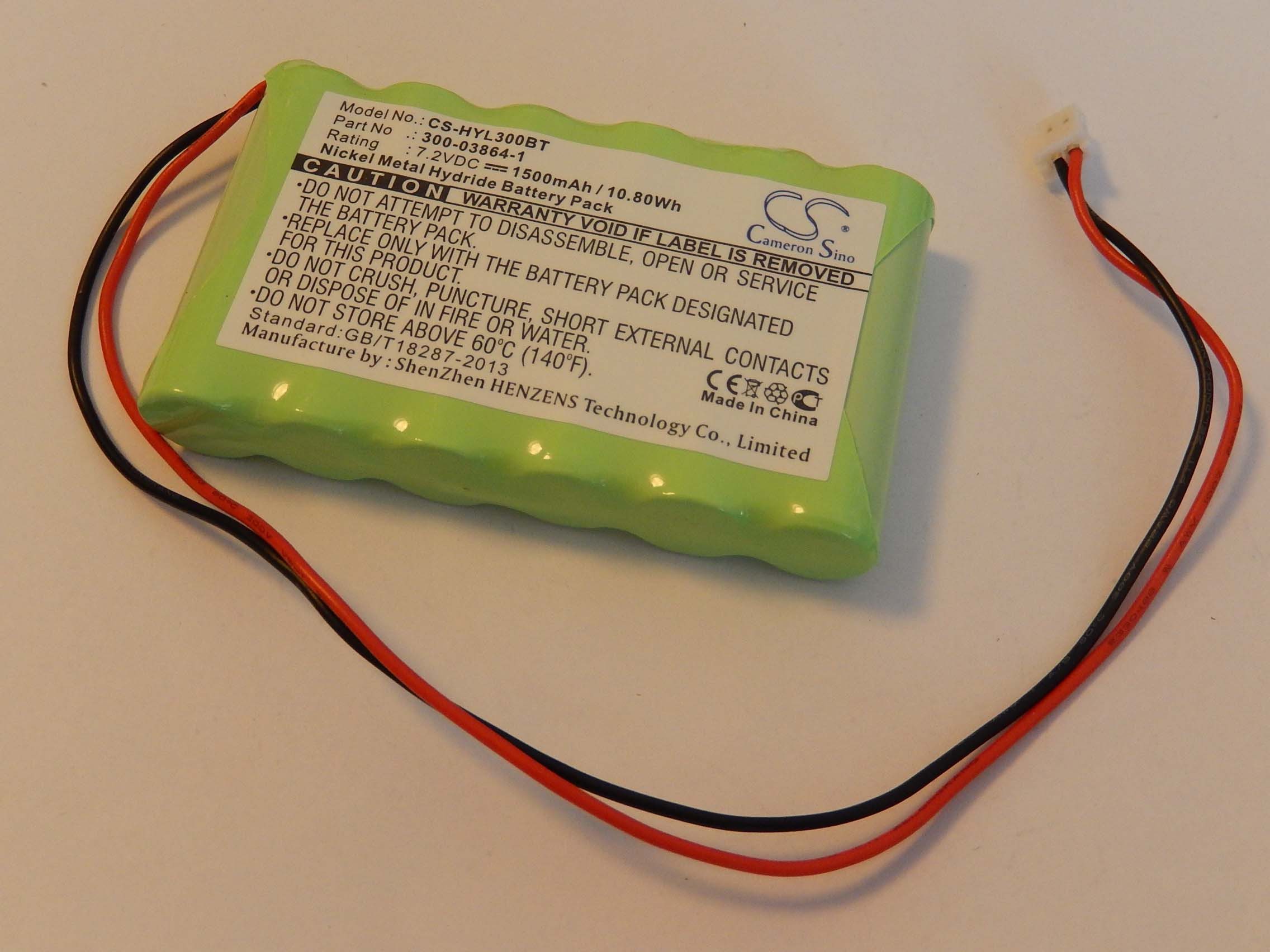 vhbw Akku NiMH) Kompatibel LYNX passend mit mAh 7,2V, (1500mAh, PANEL, ADI WALYNX-RCHB-SC Alarmanlage für ALARM 1500