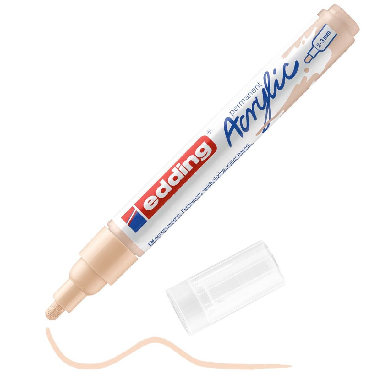 edding Marker Acrylmarker 5100 Rundspitze 2-3 mm warmbeige, wasserfest