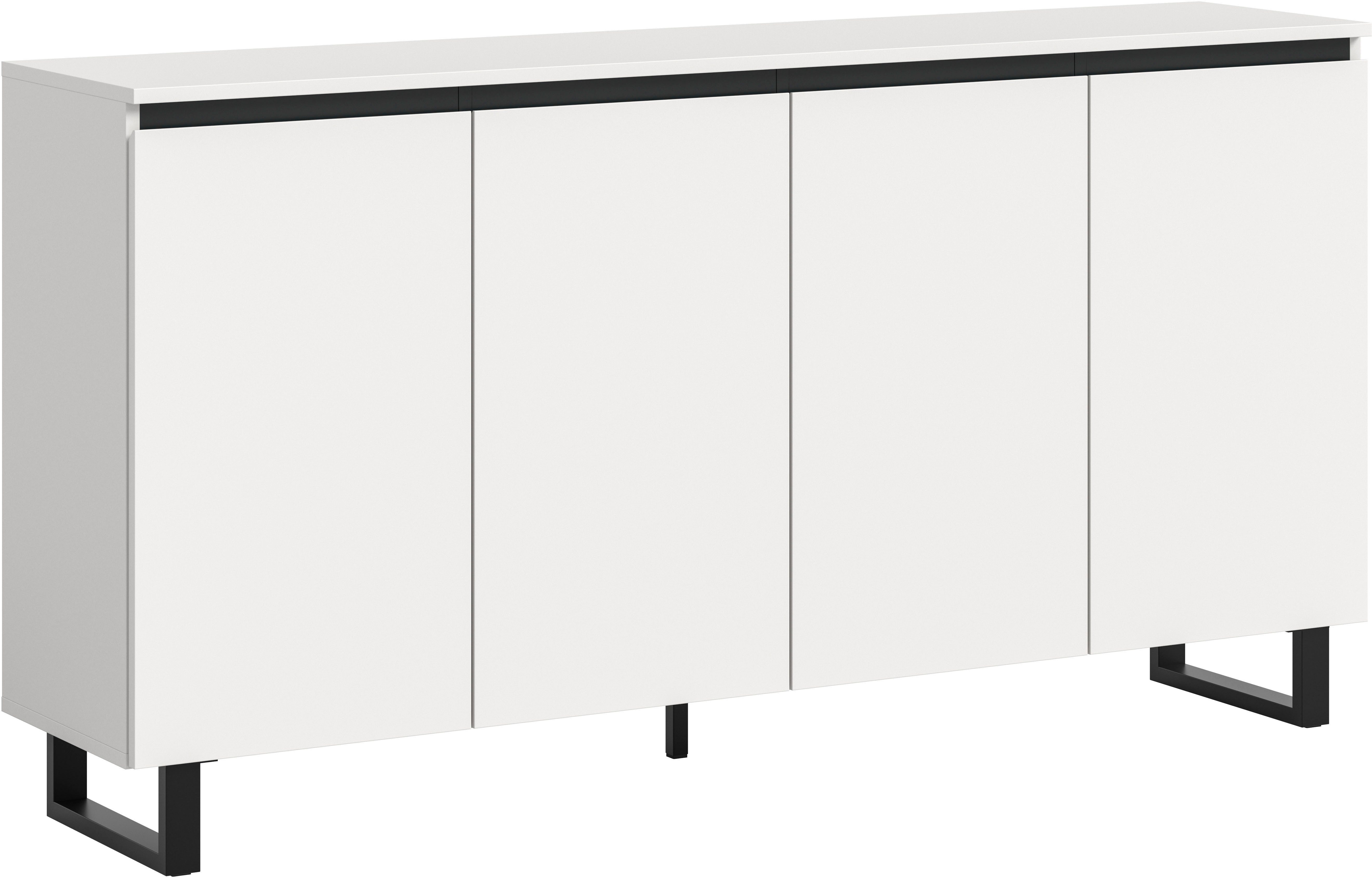 INOSIGN Sideboard TOMA, Breite: 160 cm, mit Metall-Kufen-Fuß, 4 Türen, 4 Ei günstig online kaufen