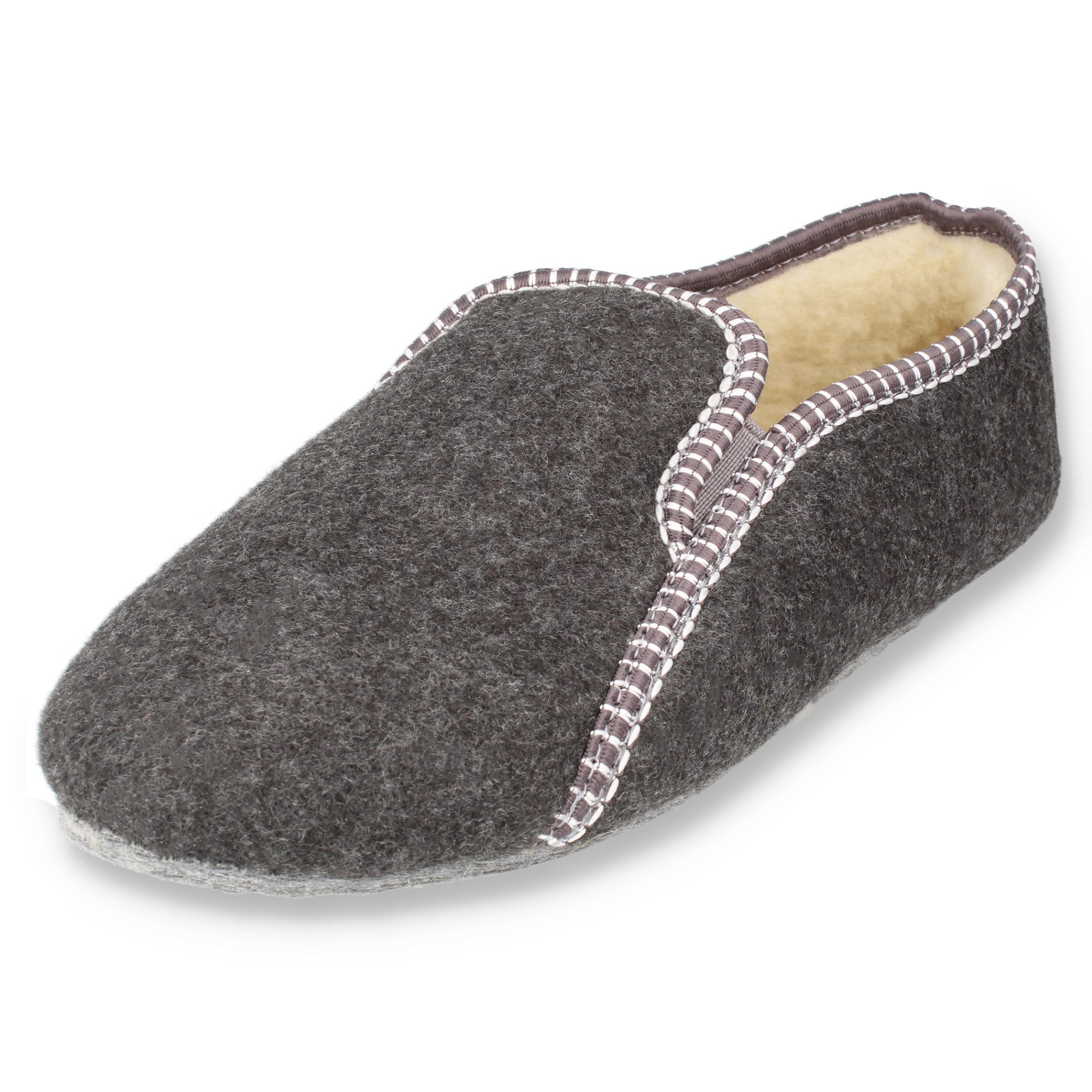 filsko Herren Filzhausschuhe Filz Sohle Herrenhausschuhe Hausschuh