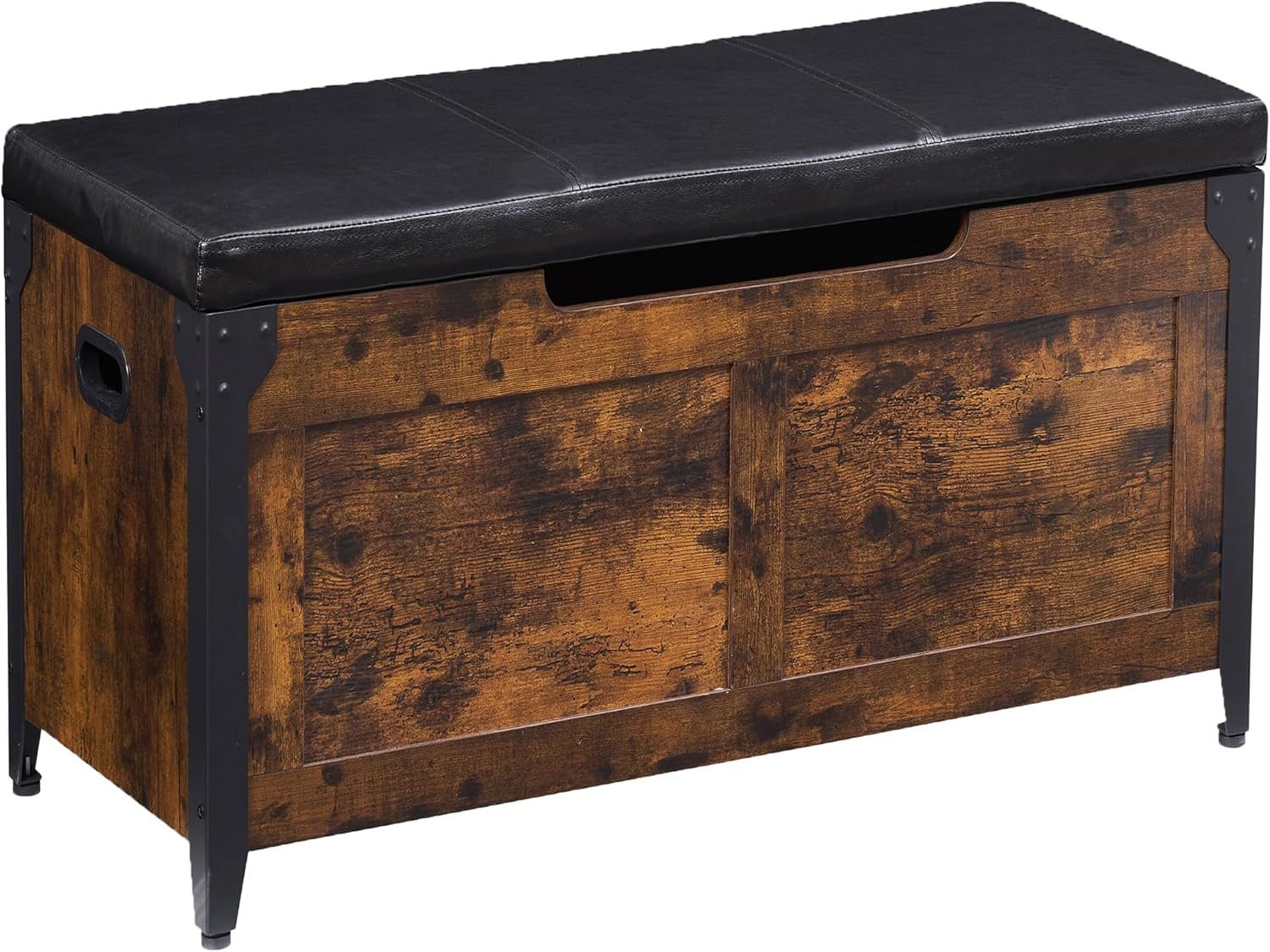 GarveeMore Sitzbank mit Stauraum,Sitzhocker,Spielzeugtruhe,Fußhocker, Schrank mit Sicherheitsscharnier für Schlafzimmer,Wohnzimmer