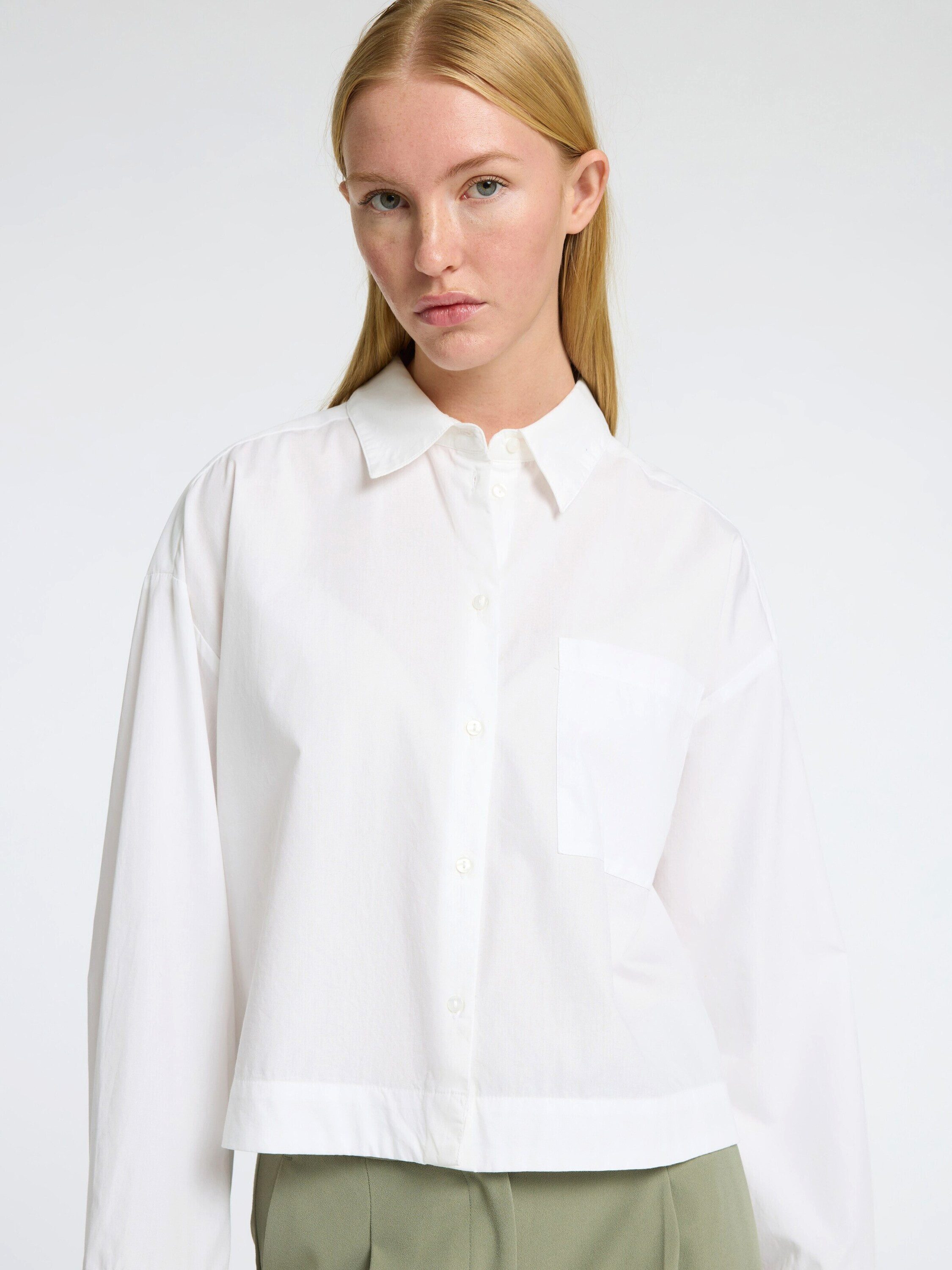 Selected Langarmbluse Fastha (1-tlg) Falten