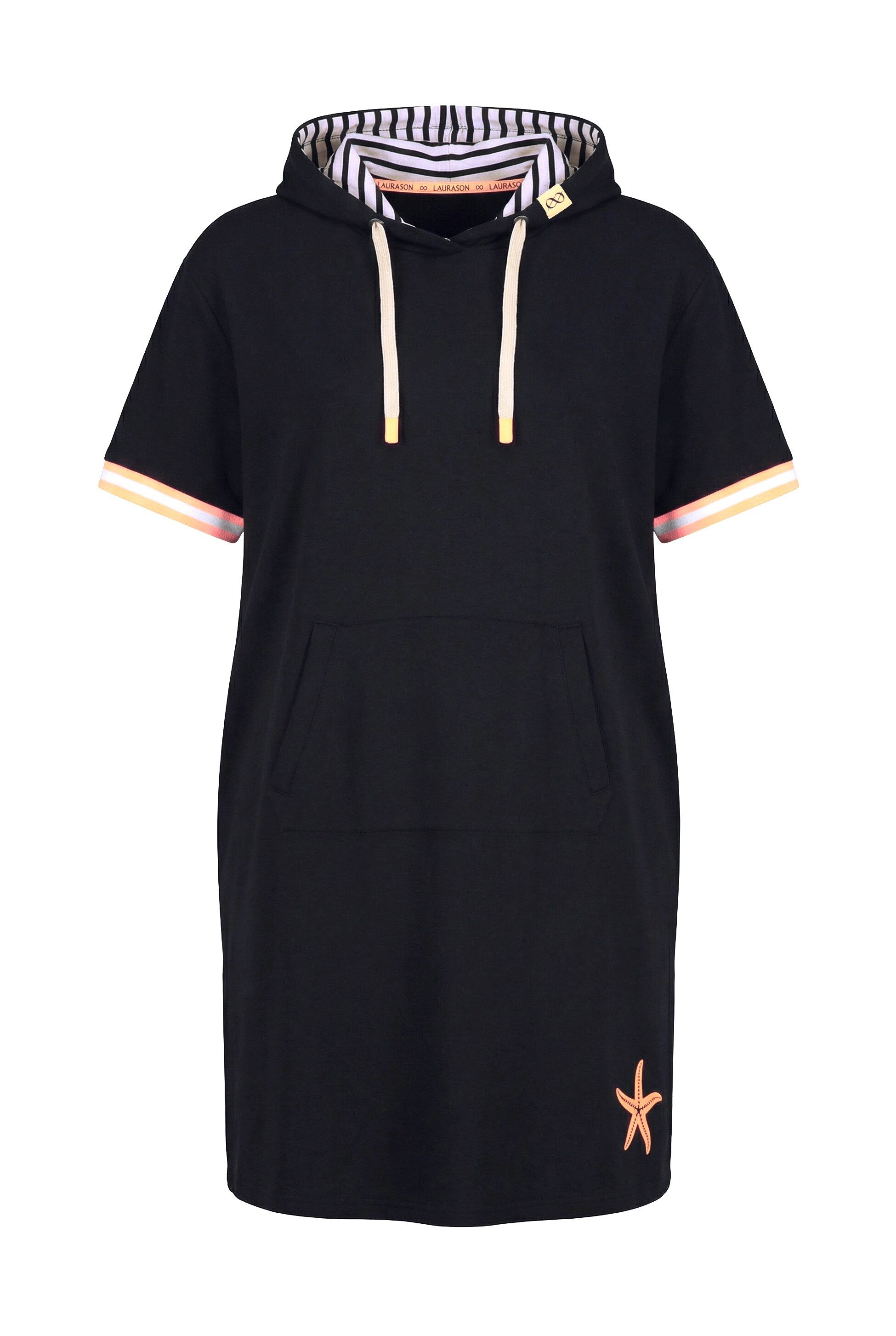 Laurasøn Jerseykleid Strandsweatkleid 1/2 Arm Kapuze