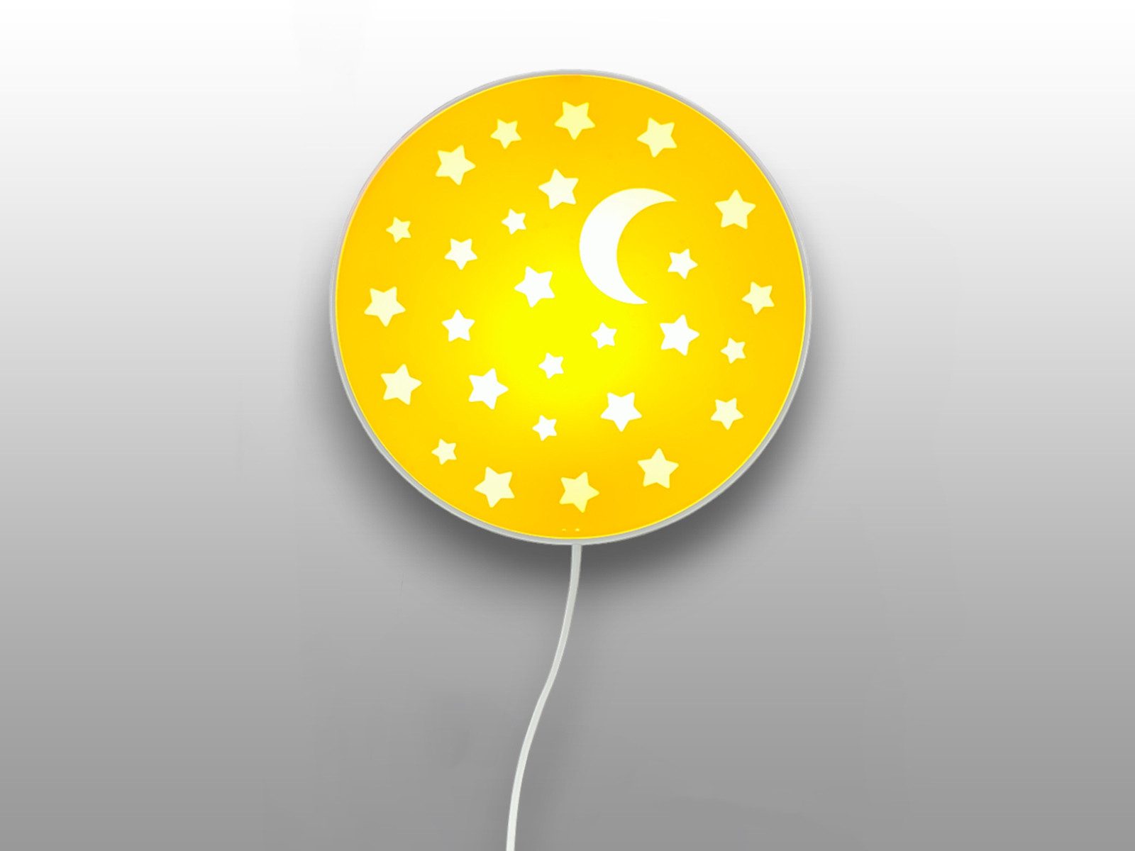 niermann LED Wandleuchte, Dimmfunktion, LED wechselbar, Warmweiß, mit Schalter und Stecker, kleine Kinderlampe, ausgefallen flach, 25cm
