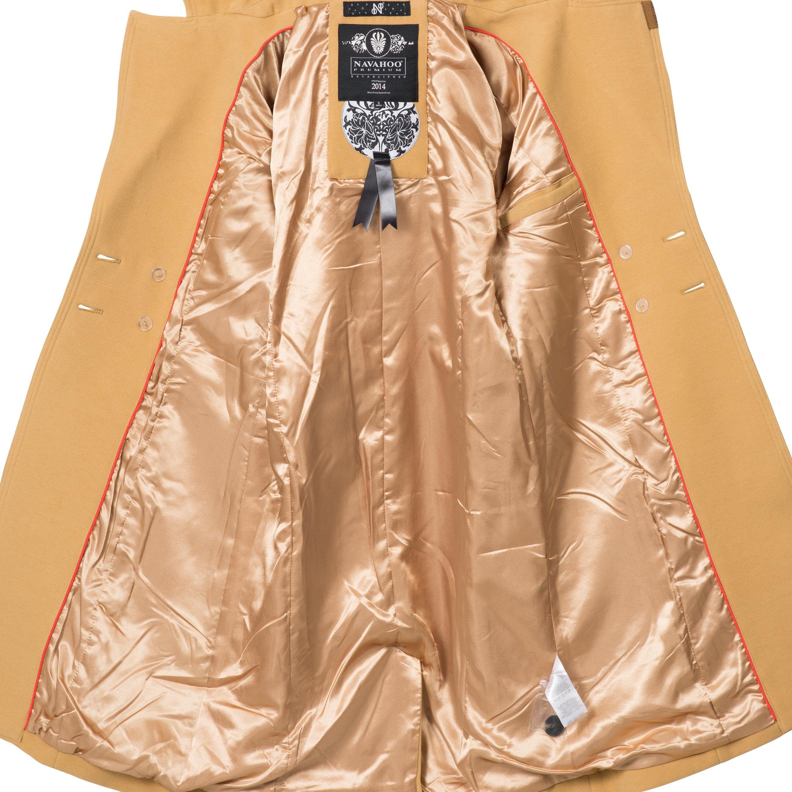 Navahoo Wintermantel Wooly edler Damen Trenchcoat in Wollmantel-Optik – Bild 4 von 5