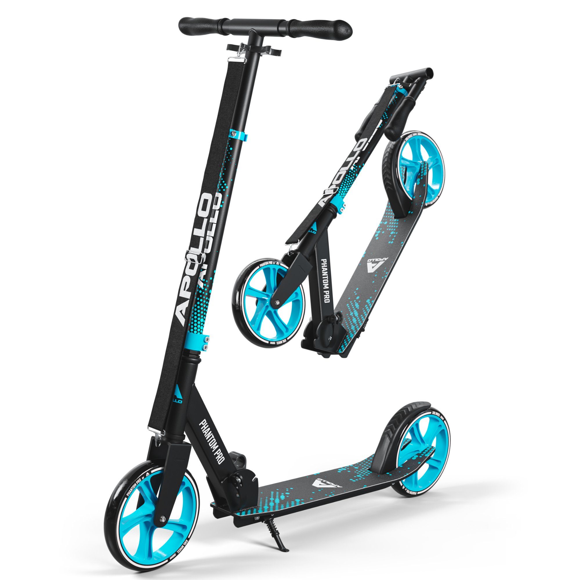 Apollo Cityroller City Scooter - Phantom Pro - Klappbarer City Roller für Kinder, Höhenverstellbar - Tretroller für Erwachsene - Roller