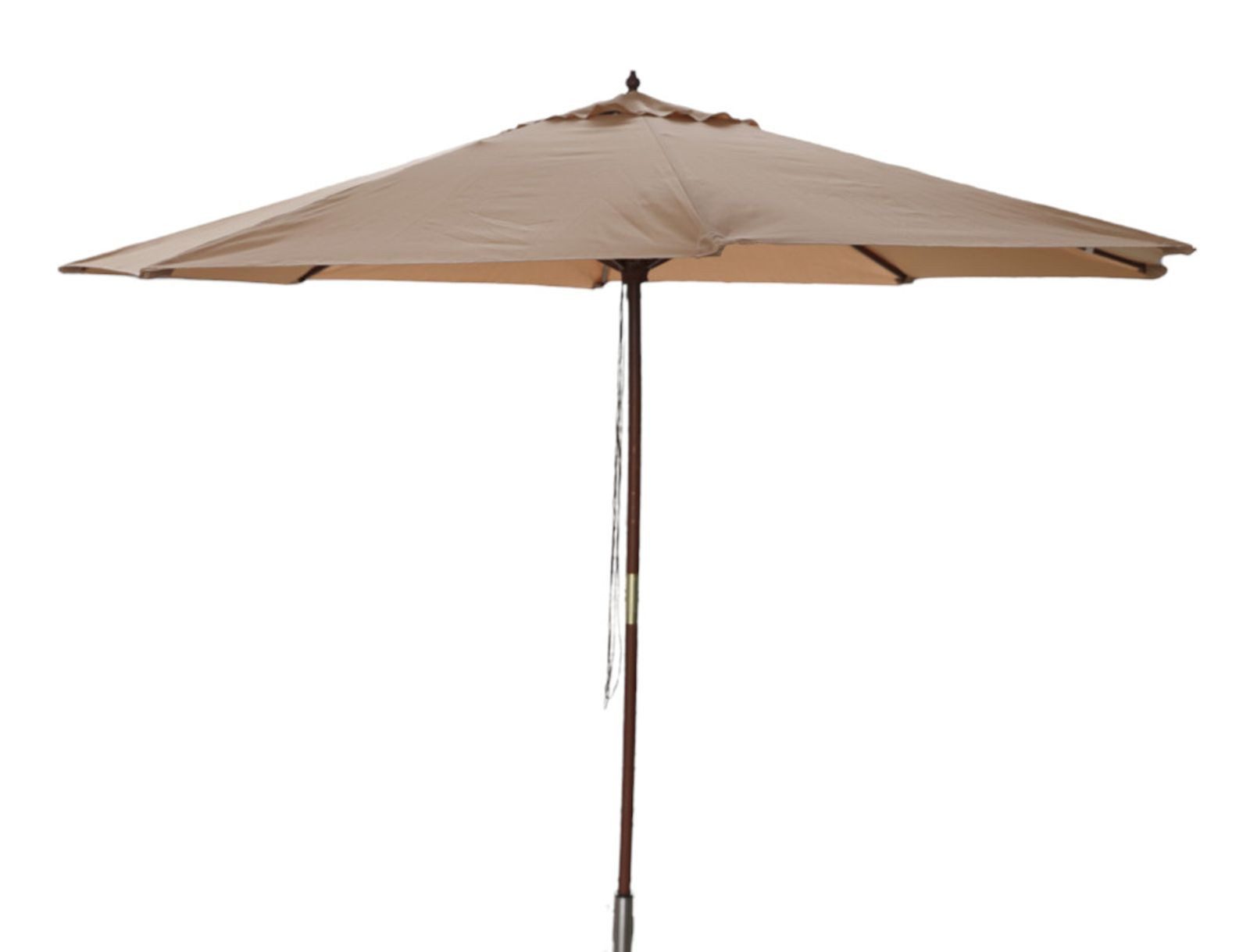 Sonnenschirm Holz-Sonnenschirm 3m beige Gartenschirm Terrassenschirm Marktschirm