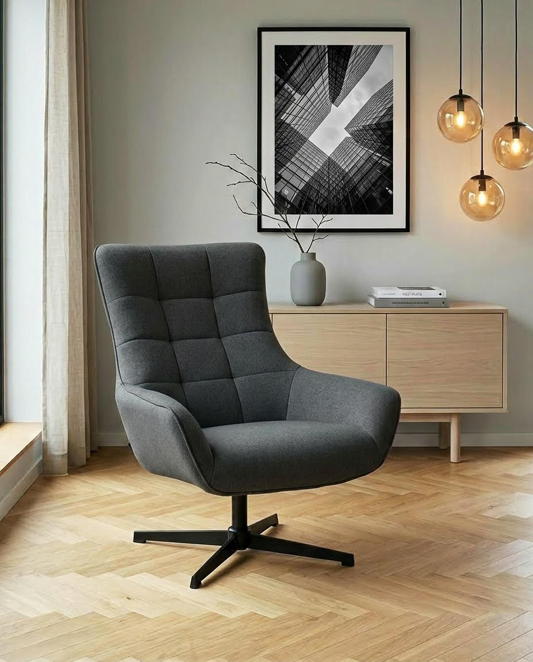 OTTO home Ohrensessel LEMOORE - OTTO. Verlässliche Qualität., Relaxsessel, TV-Sessel, 360° Grad drehbar, Feinstruktur