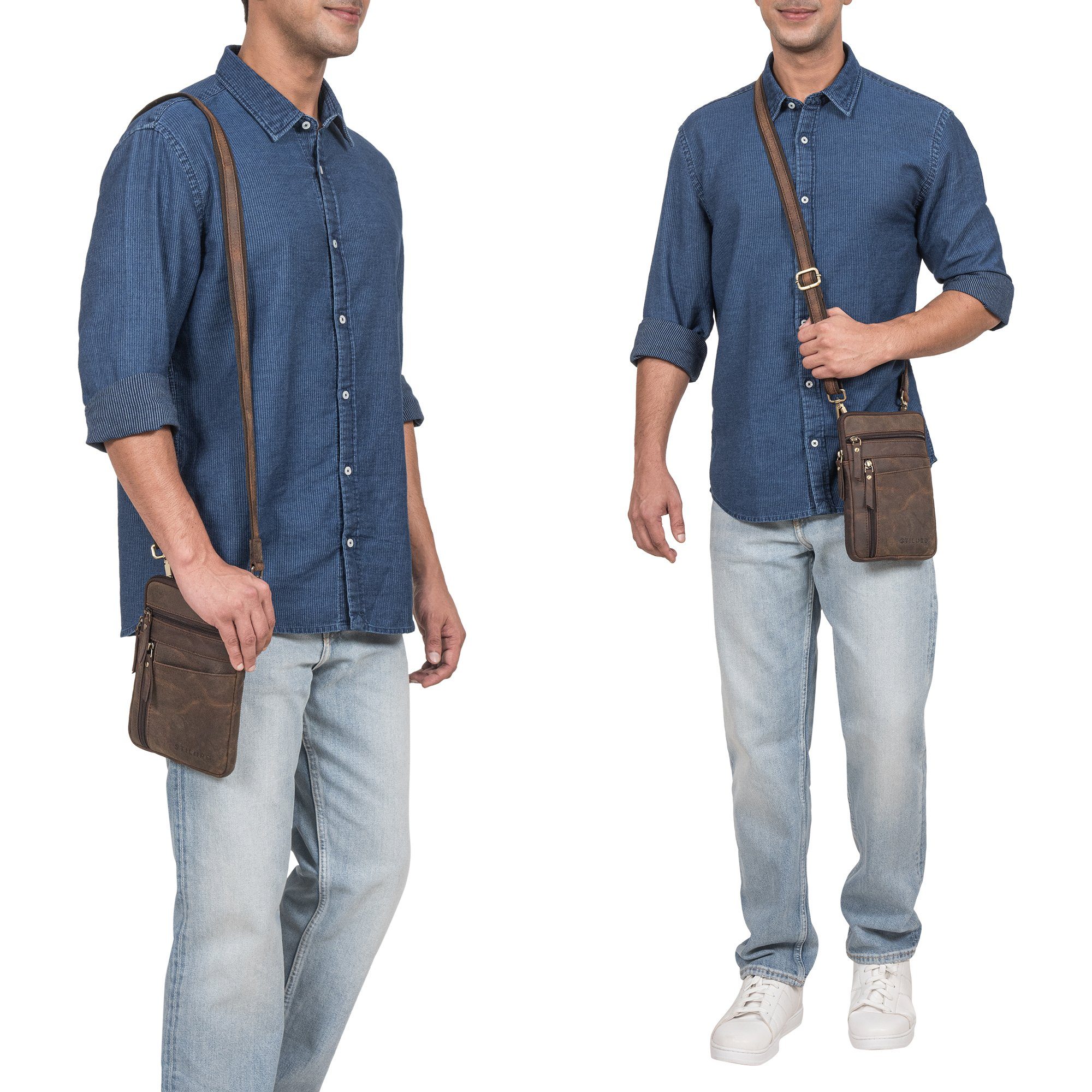 STILORD Handtasche "Brooks" Leder Brustbeutel Gürteltasche günstig online kaufen