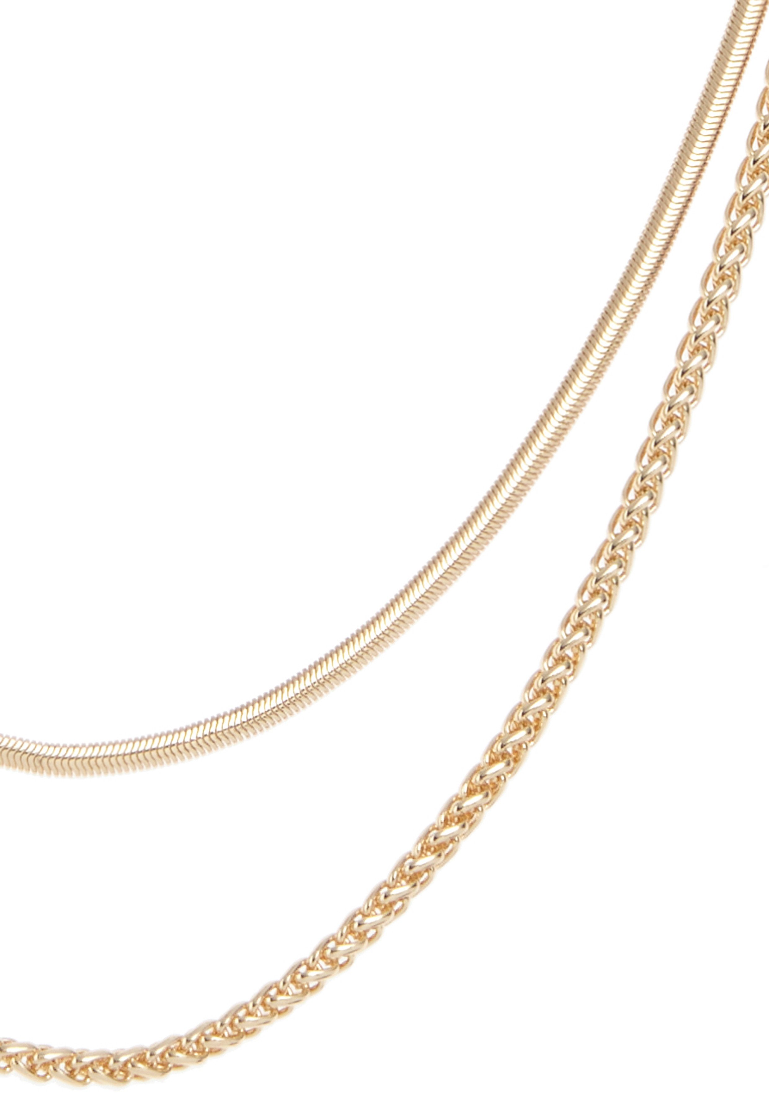 LASCANA Collier, 2-reihige Halskette, Schlangenkette