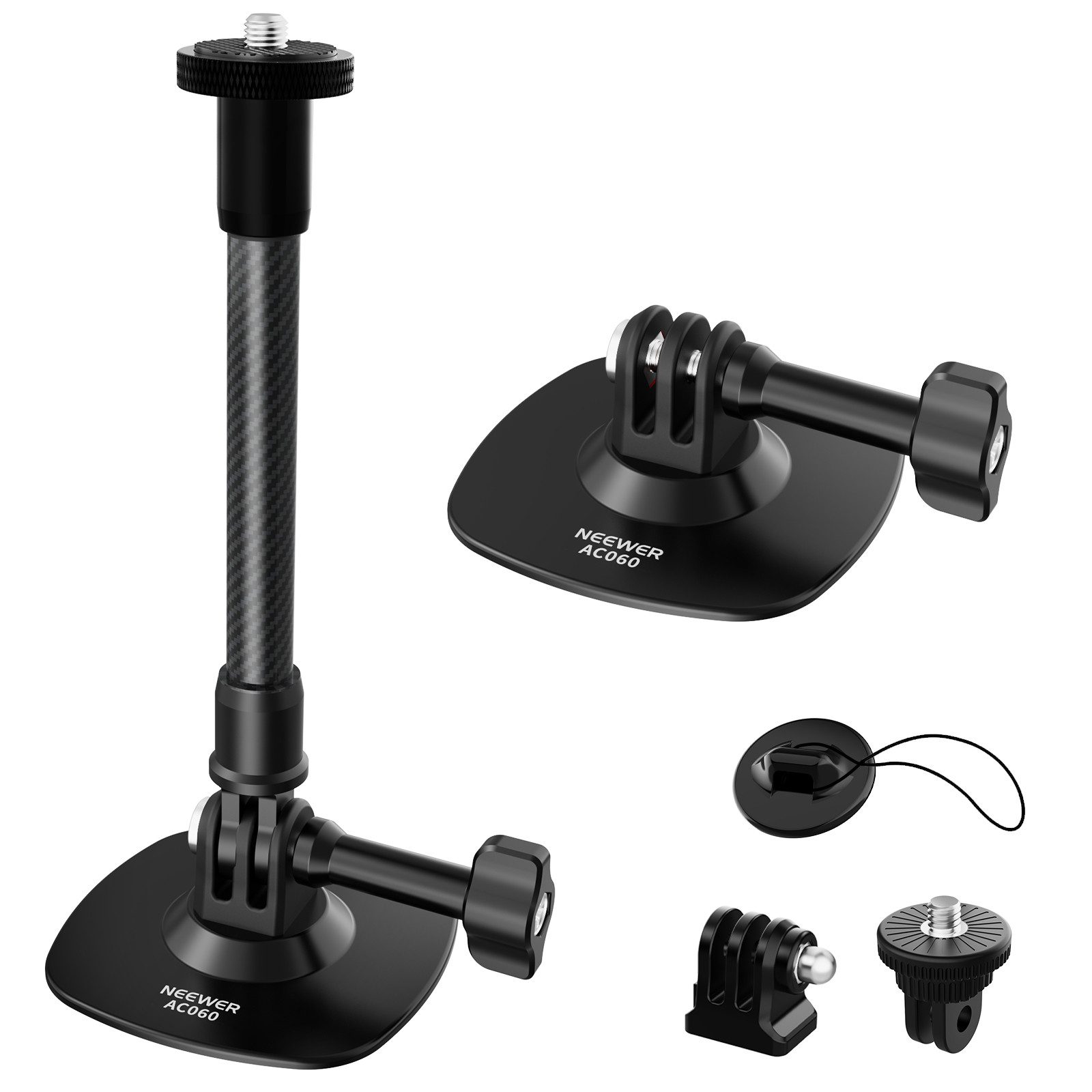 Action Cam-Halterung AC060 Flexible Helmhalterung mit Verlängerungsstange