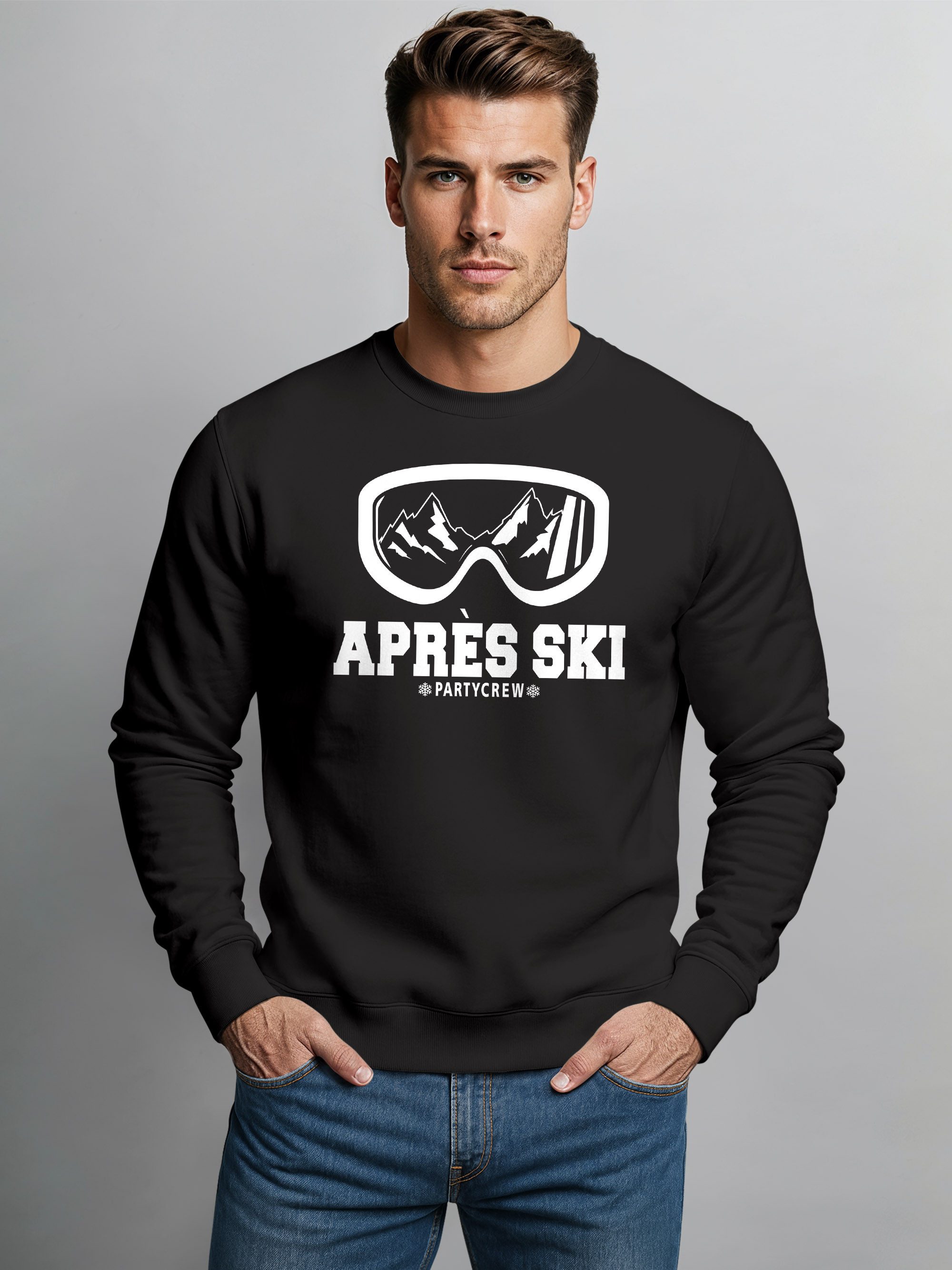 MoonWorks Sweatshirt Herren Sweatshirt Apres Ski Party Crew Winter Schnee F günstig online kaufen