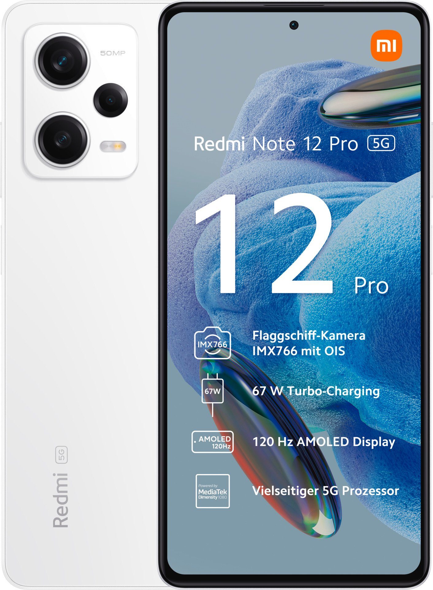 Xiaomi Redmi Note 12 Pro 5G 6GB+128GB Smartphone (16,94 cm/6,67 Zoll, 128 GB Speicherplatz, 50 MP Kamera)