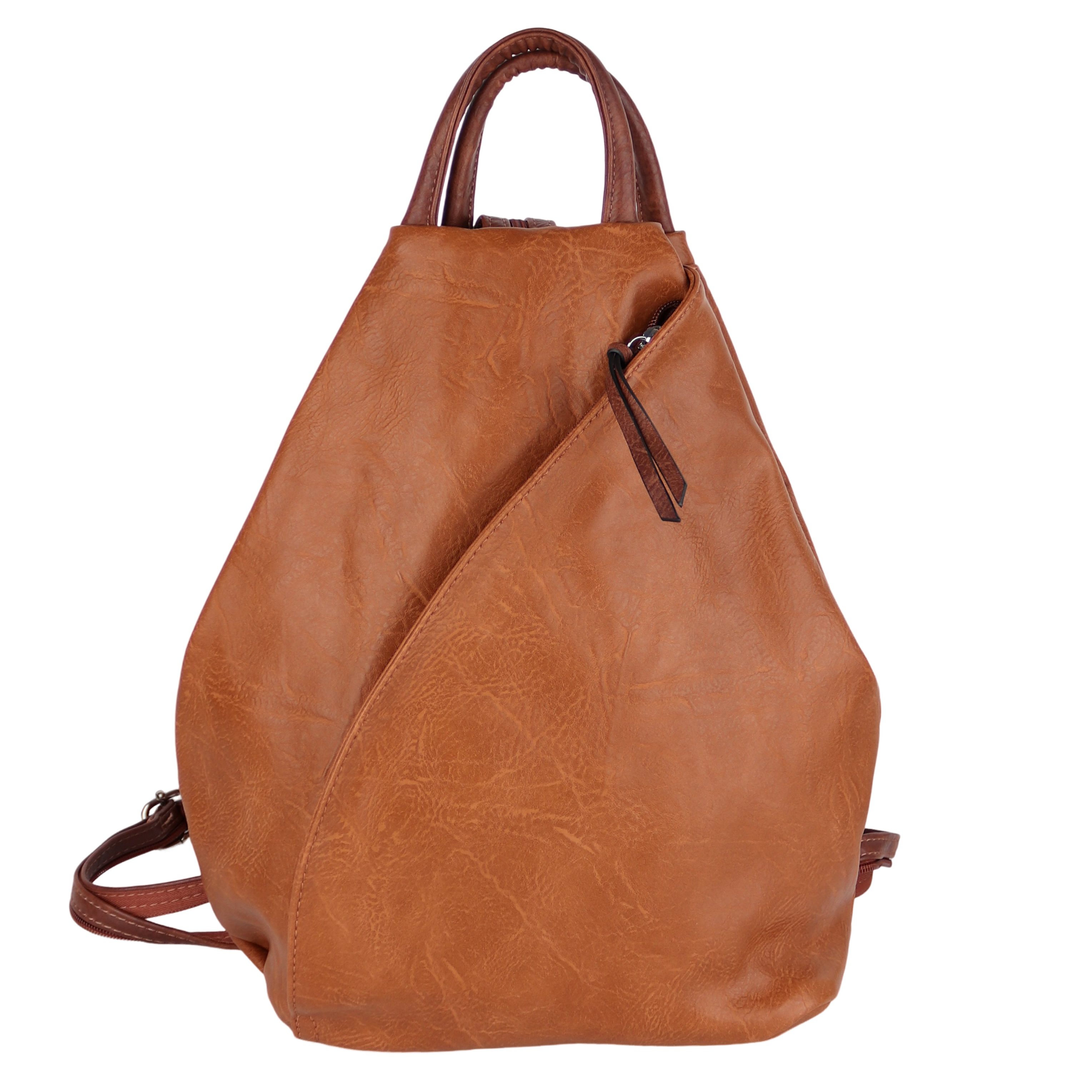 MIRROSI Tagesrucksack Damen Rucksack aus Kunstleder (ca. 30x34x14cm), aus hochwertigem Kunstleder, Rucksack, Daypack