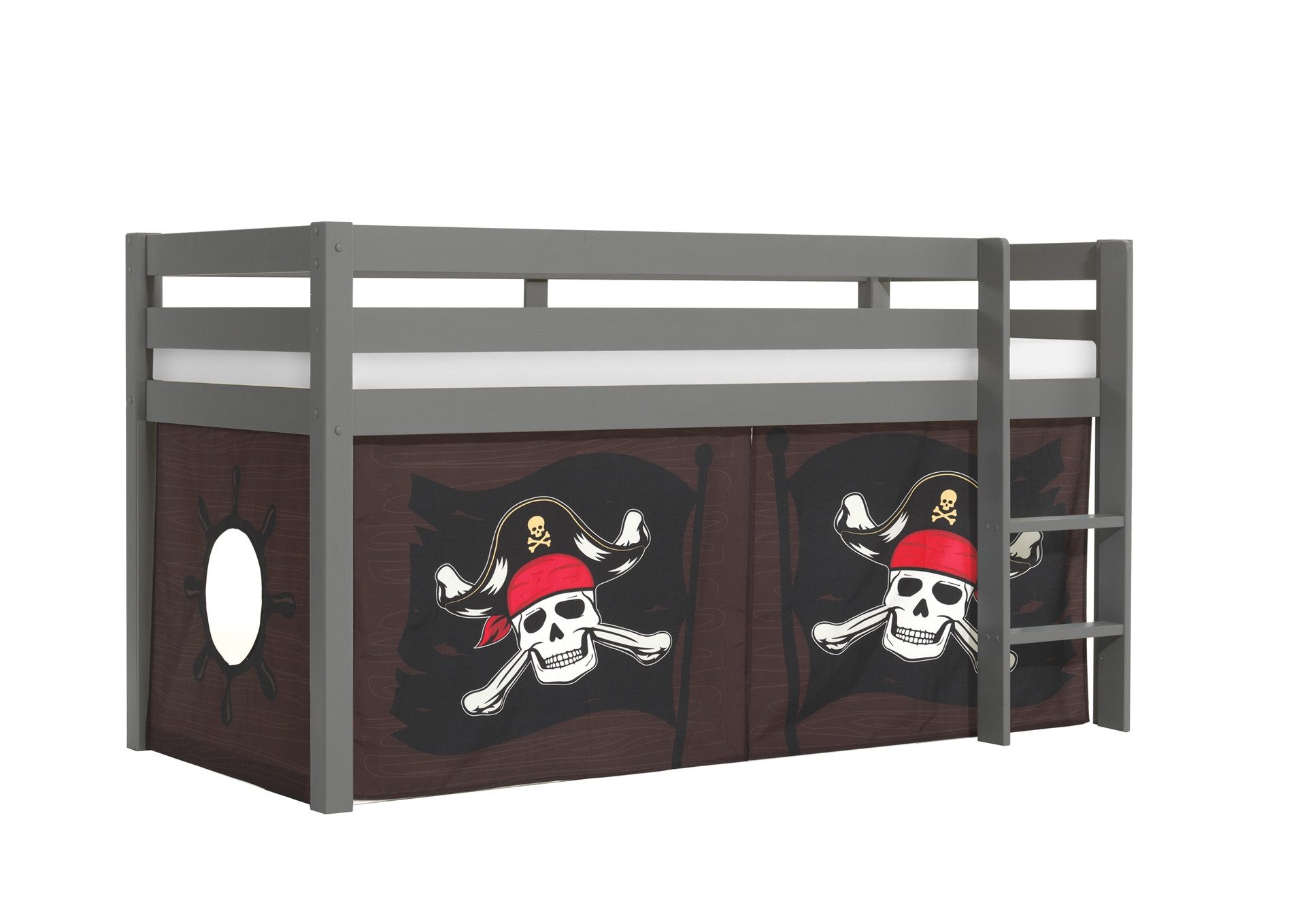 Vipack Spielbett "Pino, Kiefer massiv, mit Rolllattenrost u. Textil-Set, Ma günstig online kaufen