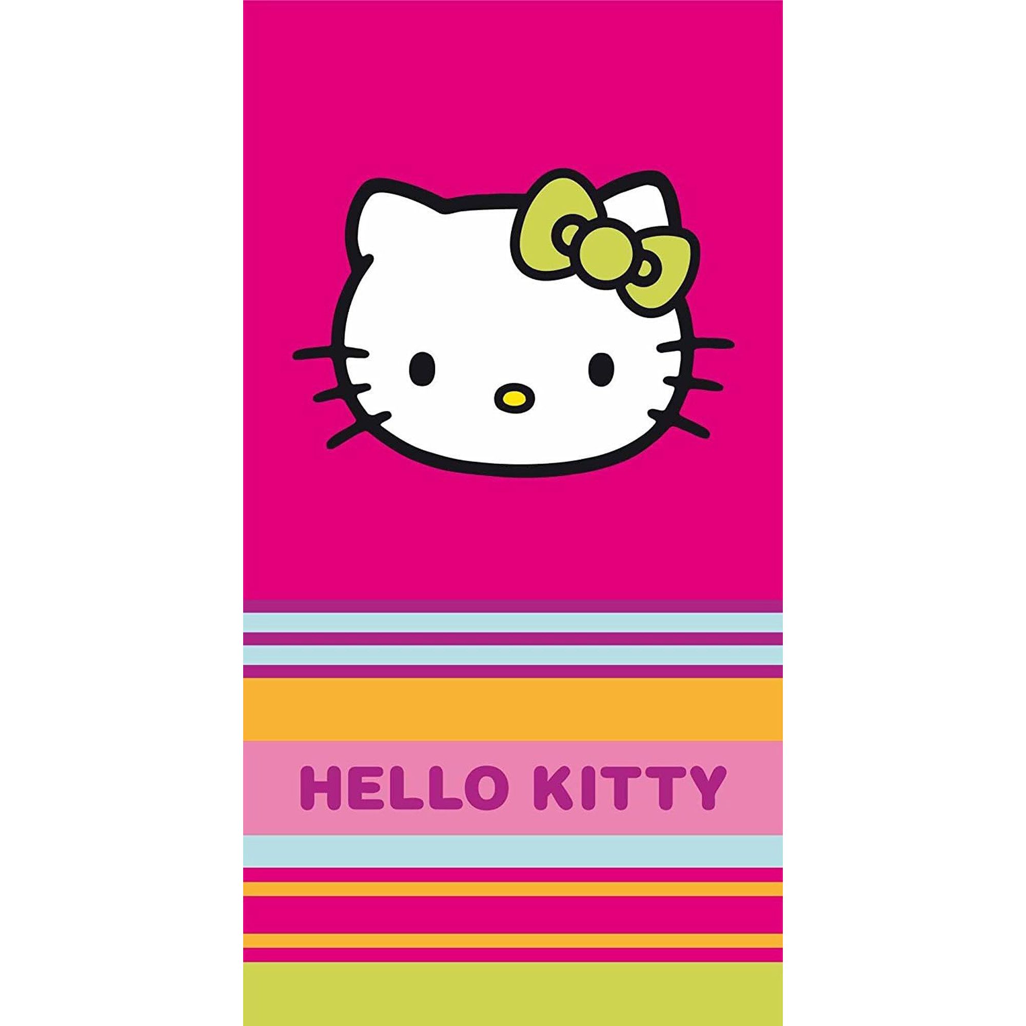 BERONAGE Strandtücher Hello Kitty Badetuch Kim 85x160 cm, 100% Baumwolle, Frottee in Velours-Qualität