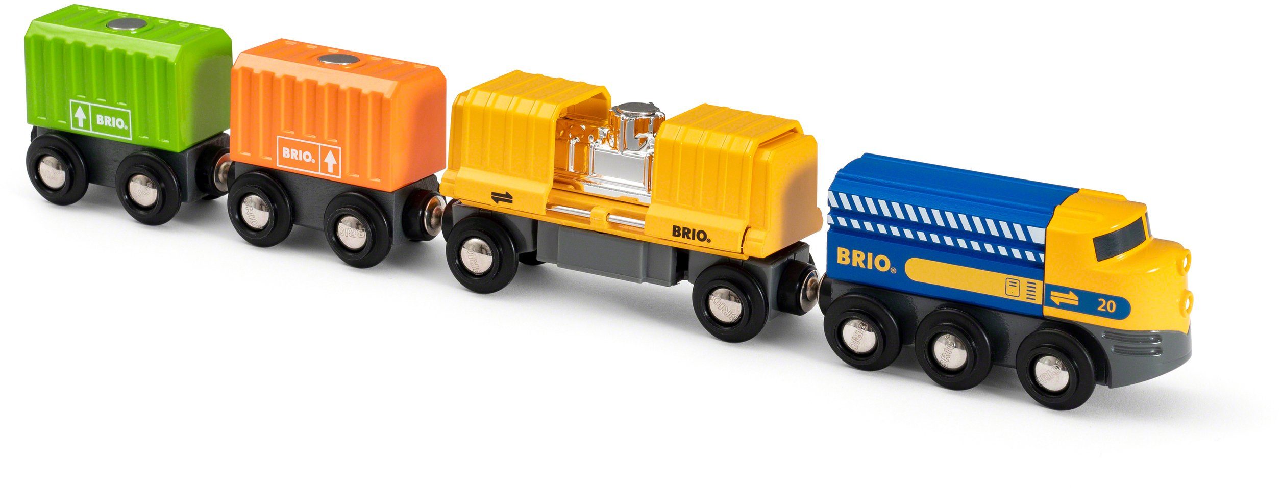 BRIO® Spielzeug-Eisenbahn Güterzug mit drei Waggons, FSC® - schützt Wald günstig online kaufen