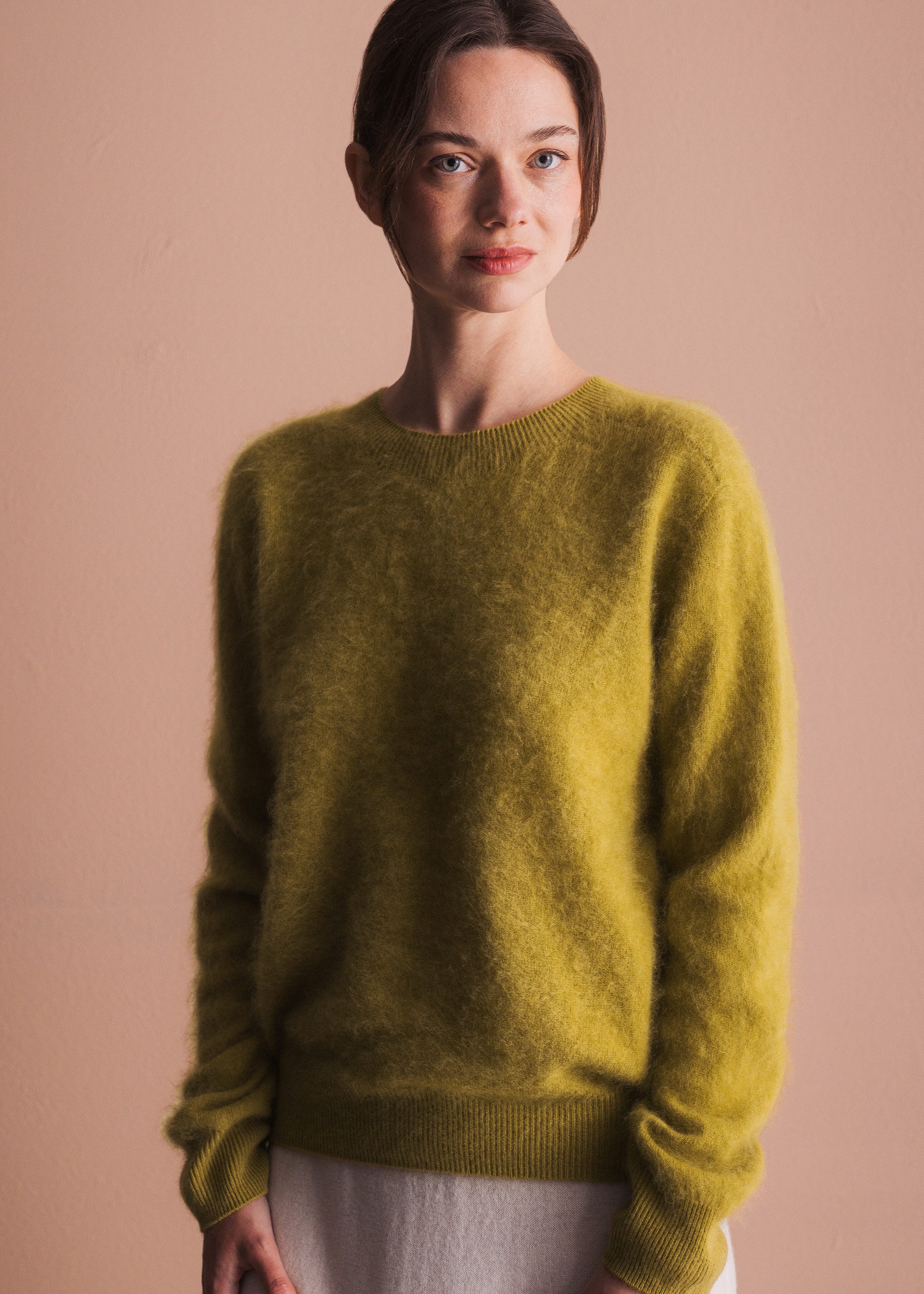 eve in paradise Kaschmirpullover Pauline mit gebrushtem Garn